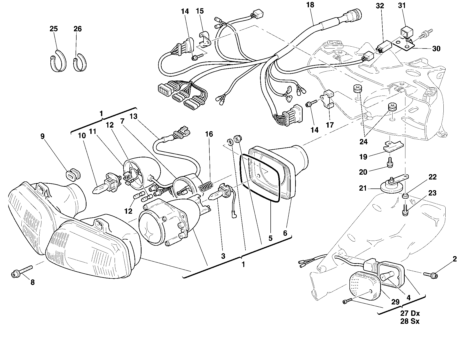 210 FEU AVANT POUR SUPERBIKE 996 1999