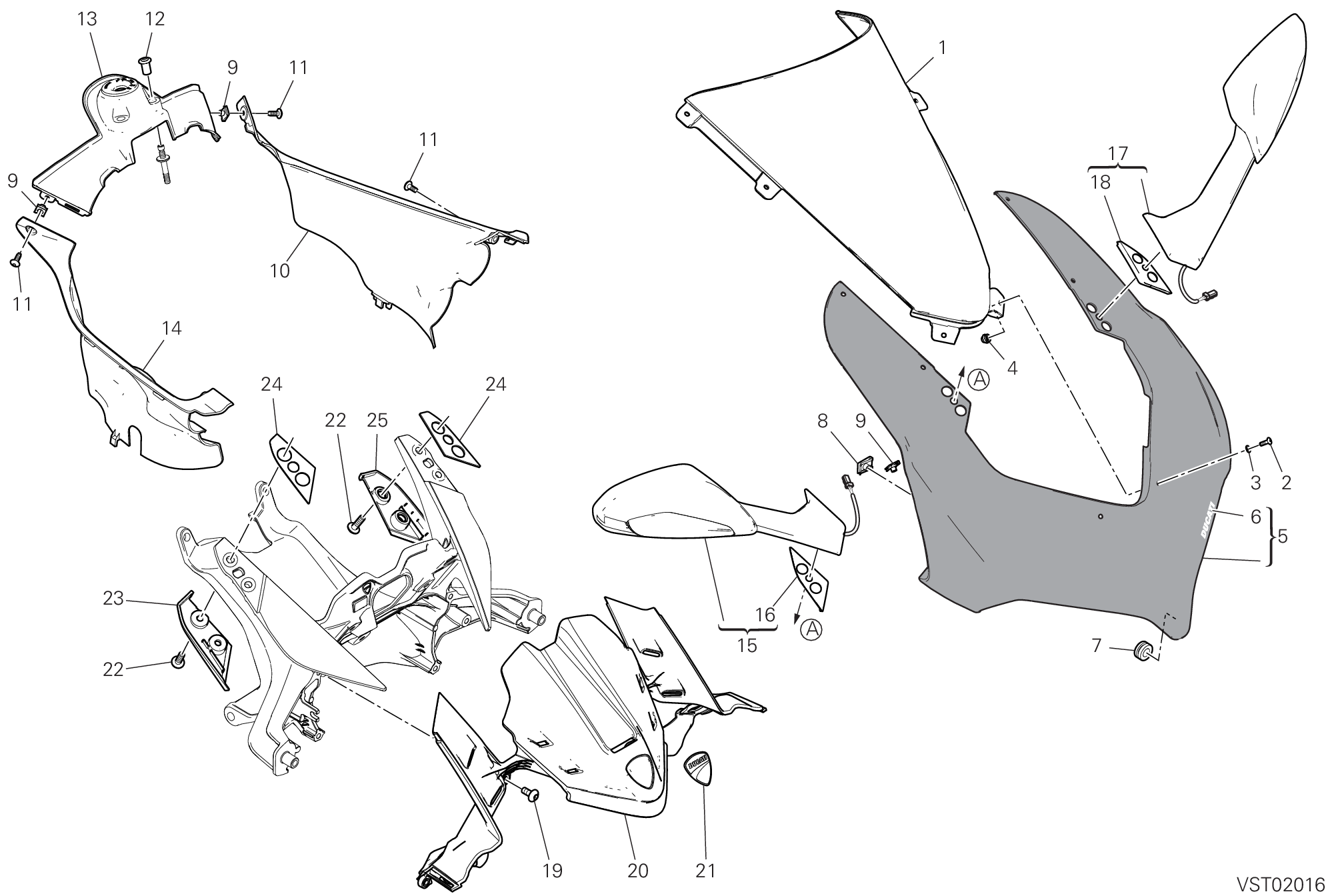 37A CAPOT AVANT POUR SUPERBIKE PANIGALE V4 S 2020