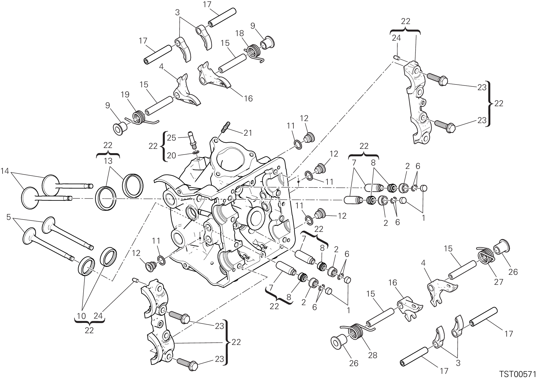 015 CULASSE HORIZONTALE POUR HYPERMOTARD 939 SP 2016