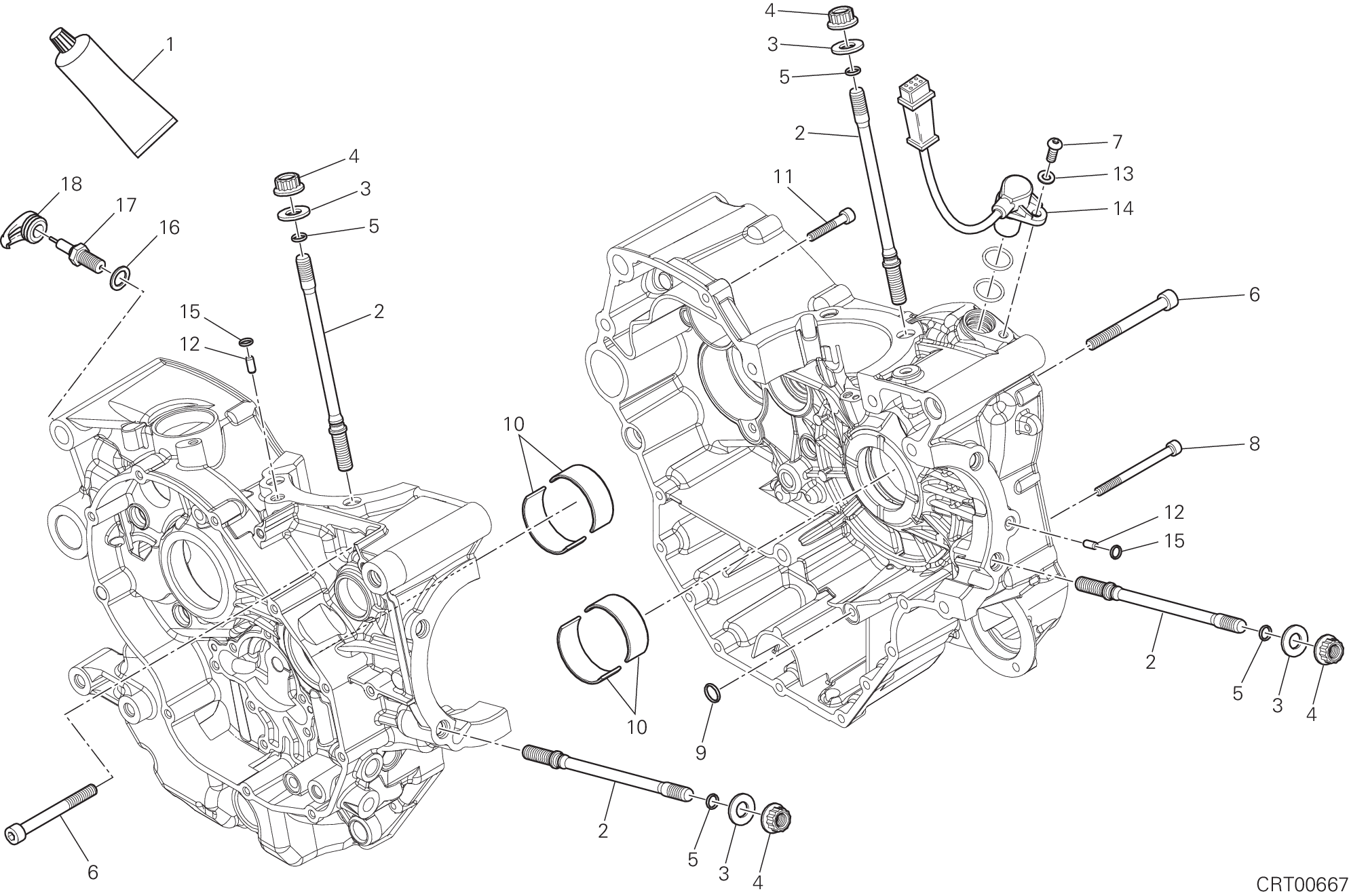 10A PAIRE DE DEMI CARTERS POUR HYPERMOTARD SP 2015