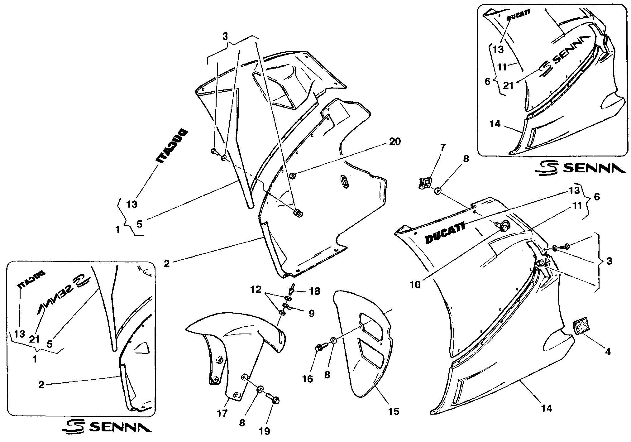136 HABILLAGE POUR SUPERBIKE 916 SENNA 1998