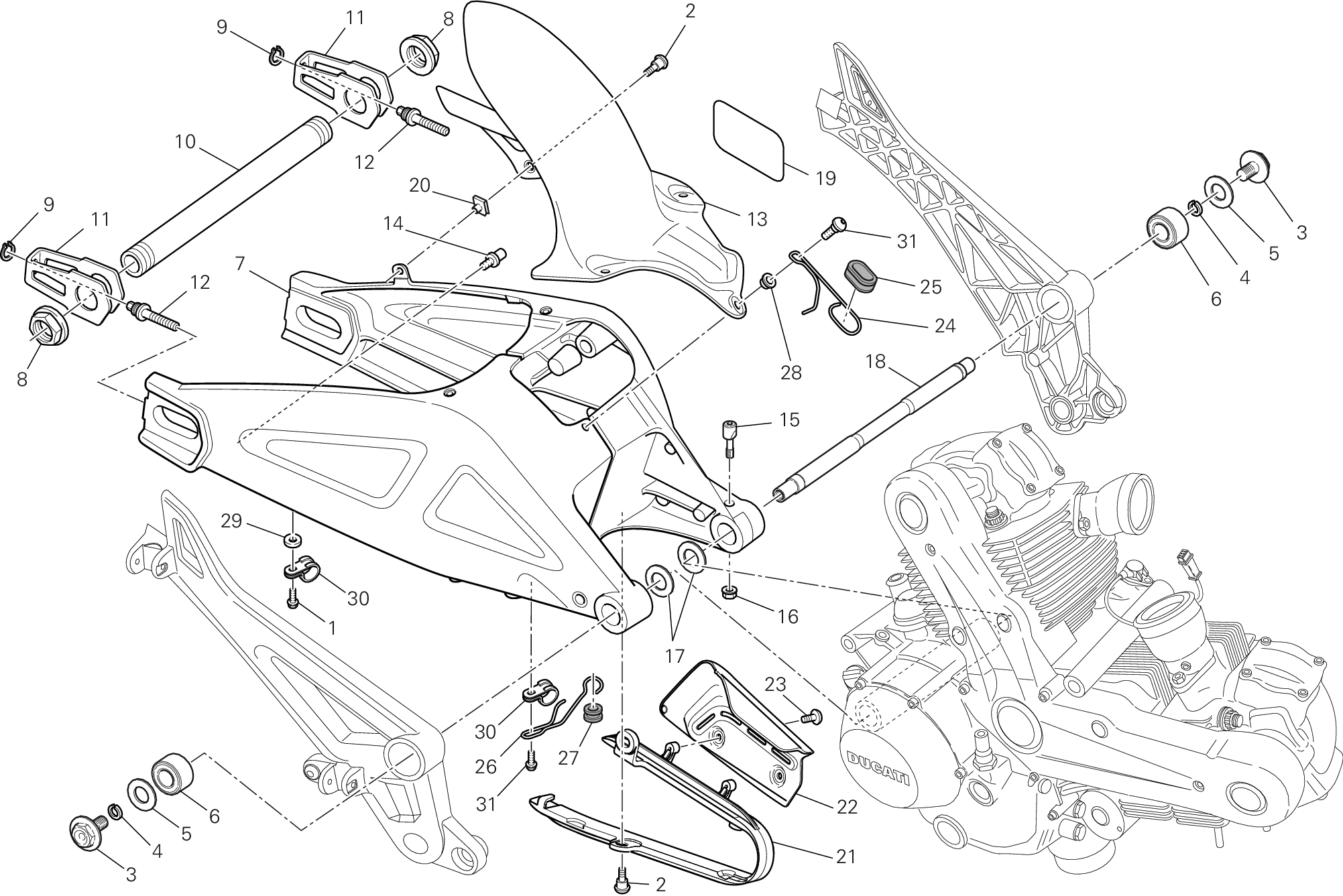 032 BRAS OSCILLANT POUR MONSTER 659 ABS AUSTRALIA 2013