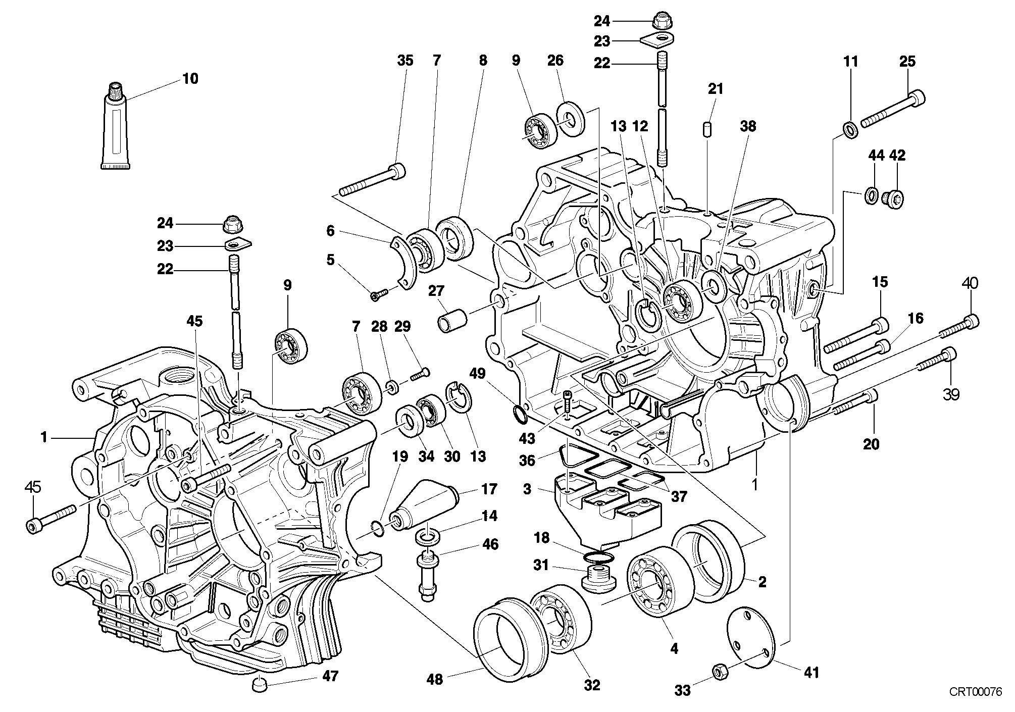 010 CARTER MOTEUR POUR SUPERBIKE 996 RS 2001