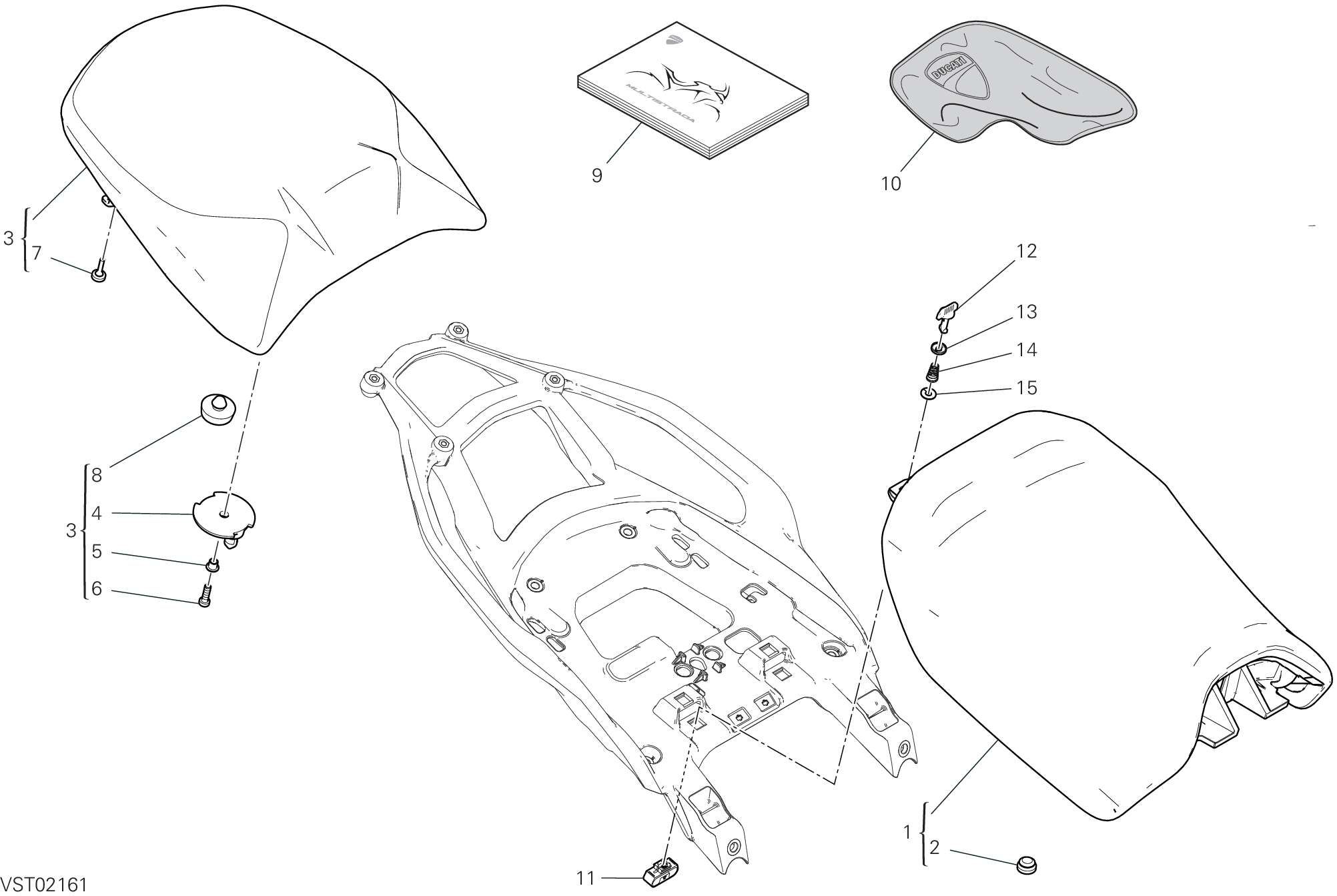 32A SELLES PILOTE ET PASSAGER POUR MULTISTRADA V4S 2023