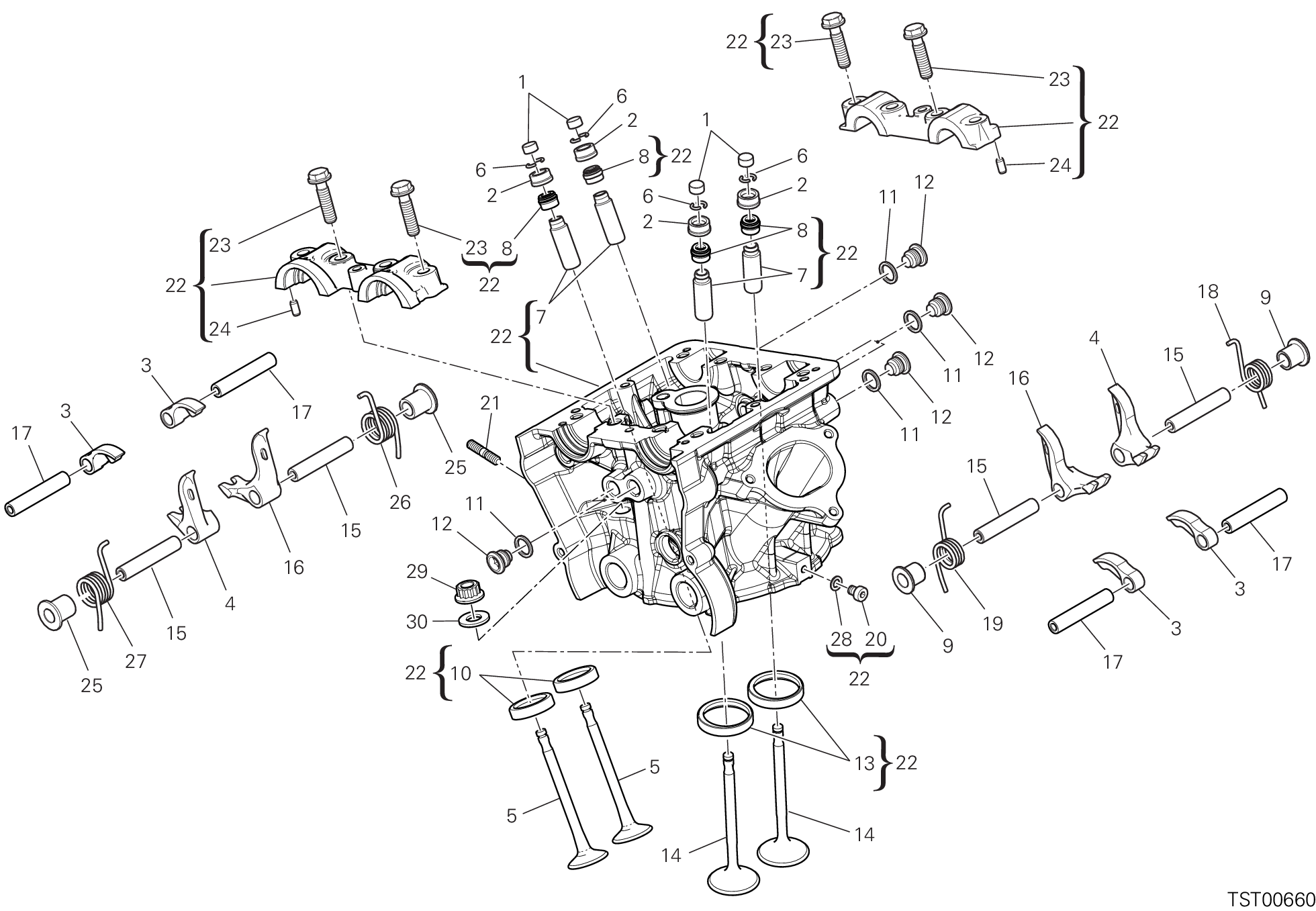014 CULASSE VERTICALE POUR MULTISTRADA V2 S 2024