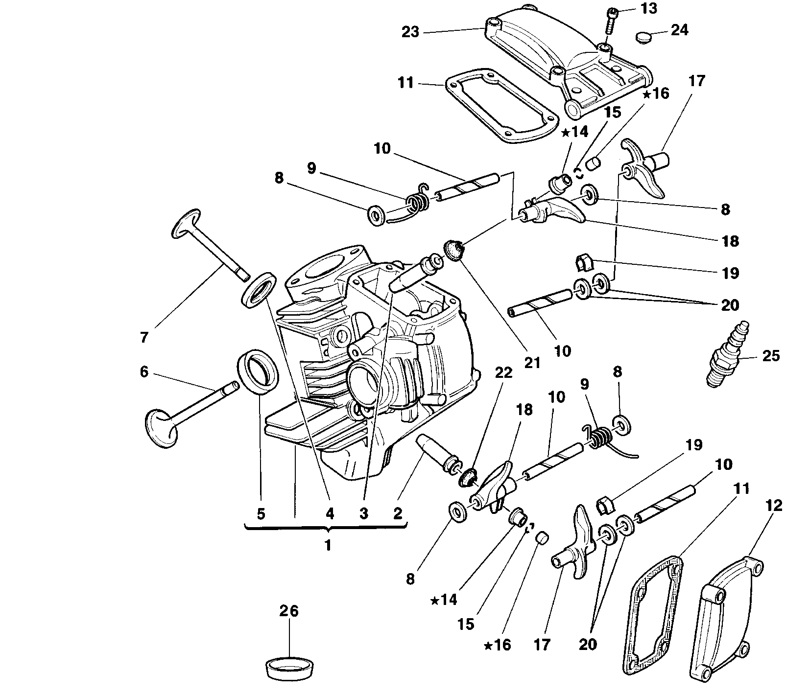 015 CULASSE HORIZONTALE POUR SUPERSPORT 900 SS FINAL ED 1998