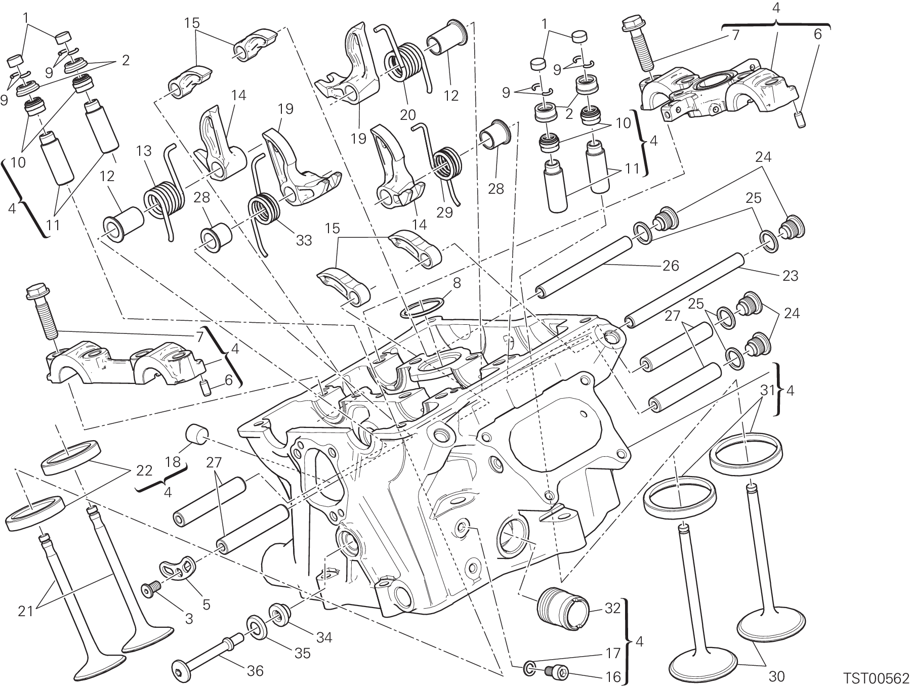 015 CULASSE VERTICAL POUR SUPERBIKE 959 PANIGALE ABS 2018