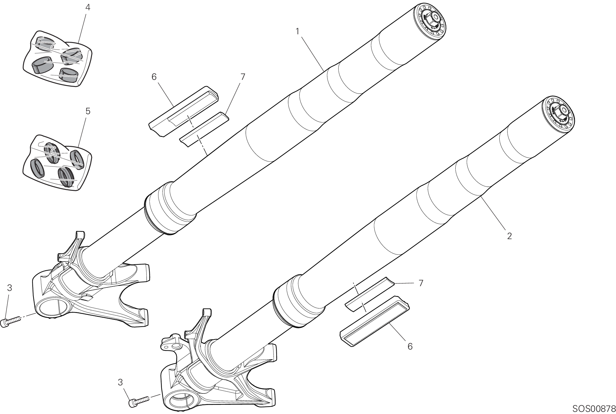 21A FOURCHE AVANT POUR SUPERBIKE 1299R FINAL EDITION 2018