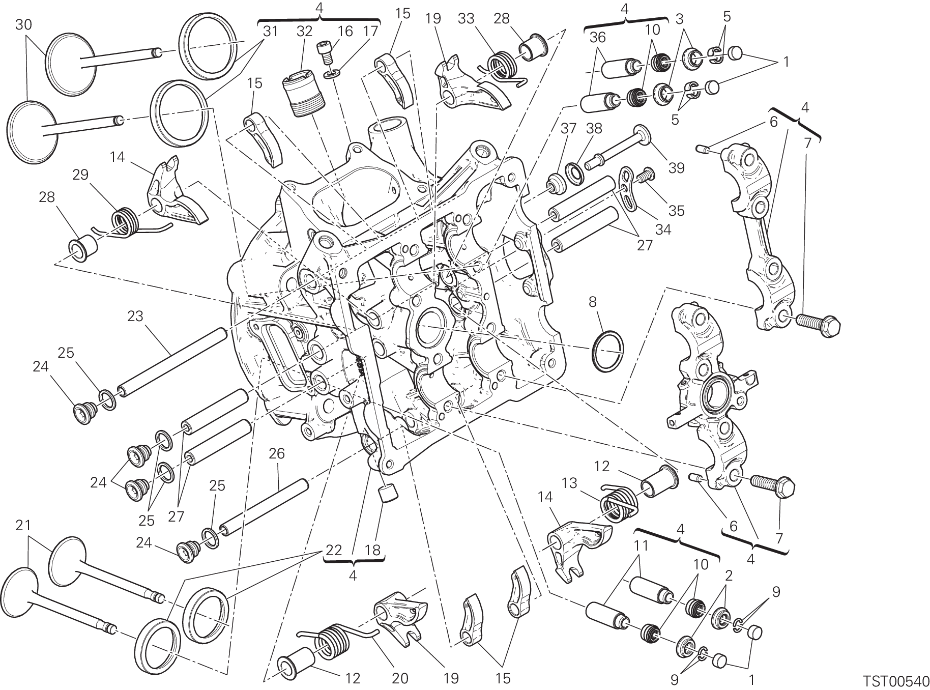 014 CULASSE HORIZONTALE POUR SUPERBIKE 1299 ABS 2017