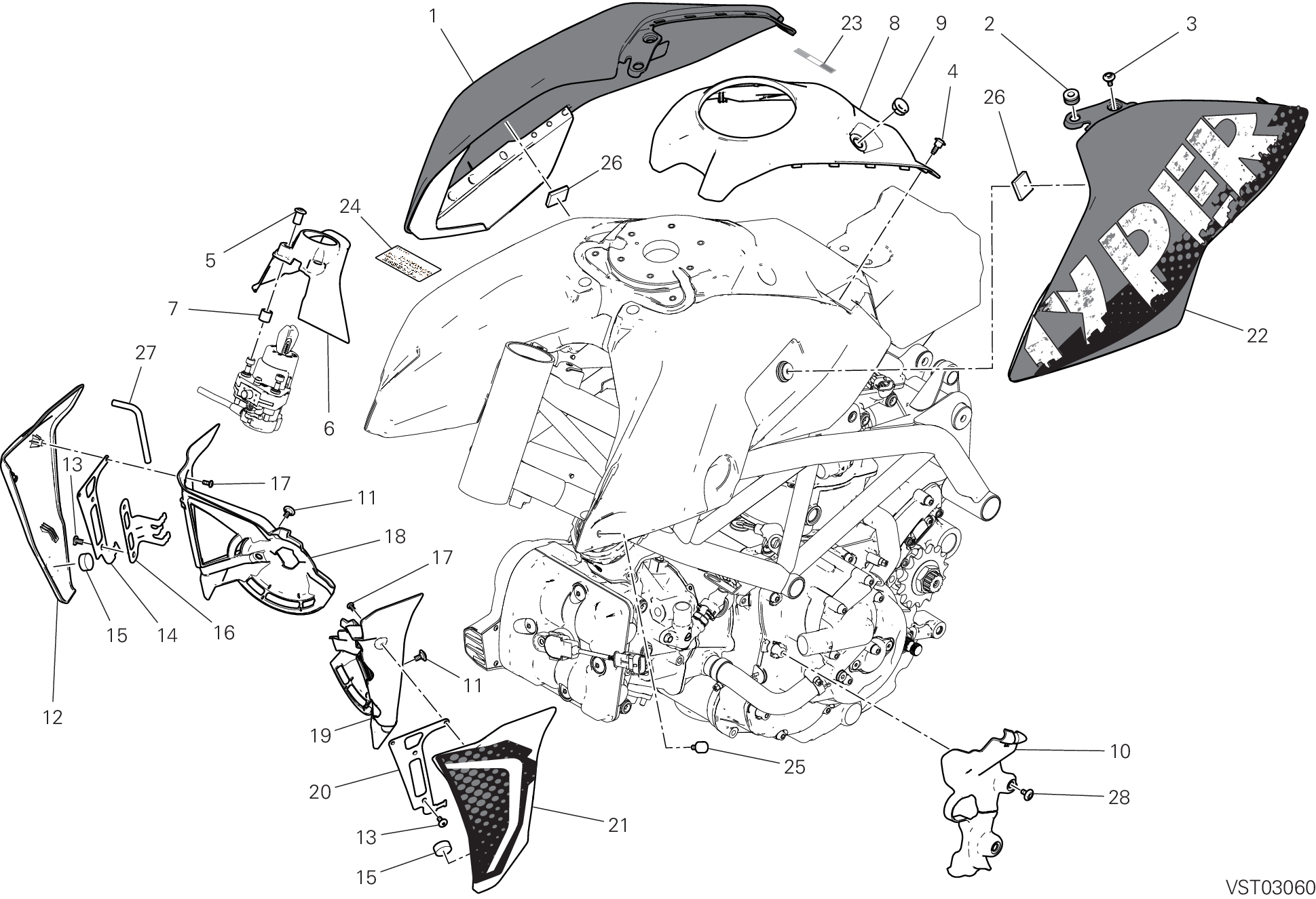 36B HABILLAGE POUR HYPERMOTARD 950 RVE 2022