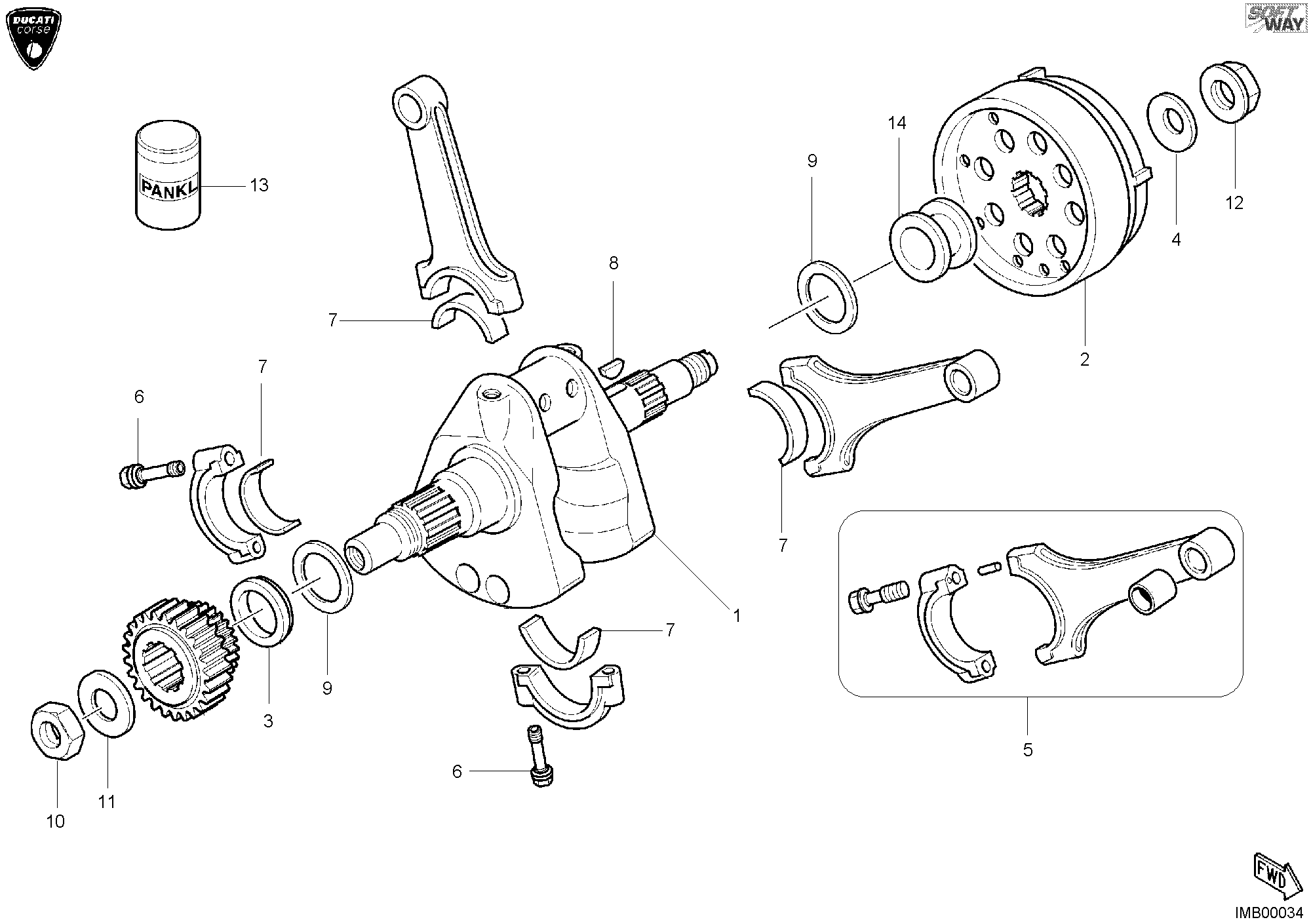 006 VILEBREQUIN POUR SUPERBIKE 998 RS 2002