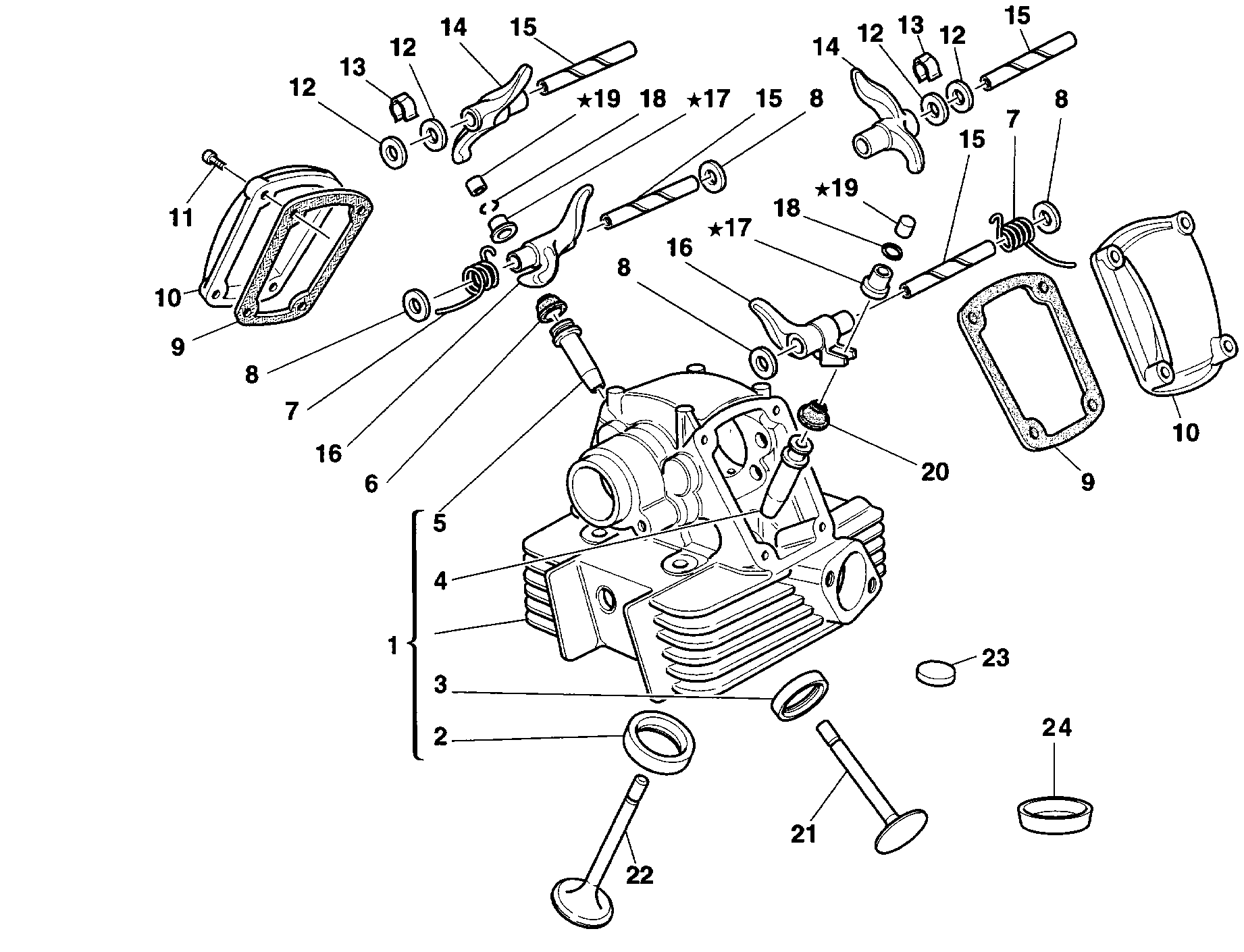014 CULASSE VERTICALE POUR SUPERSPORT 900 SS 1998