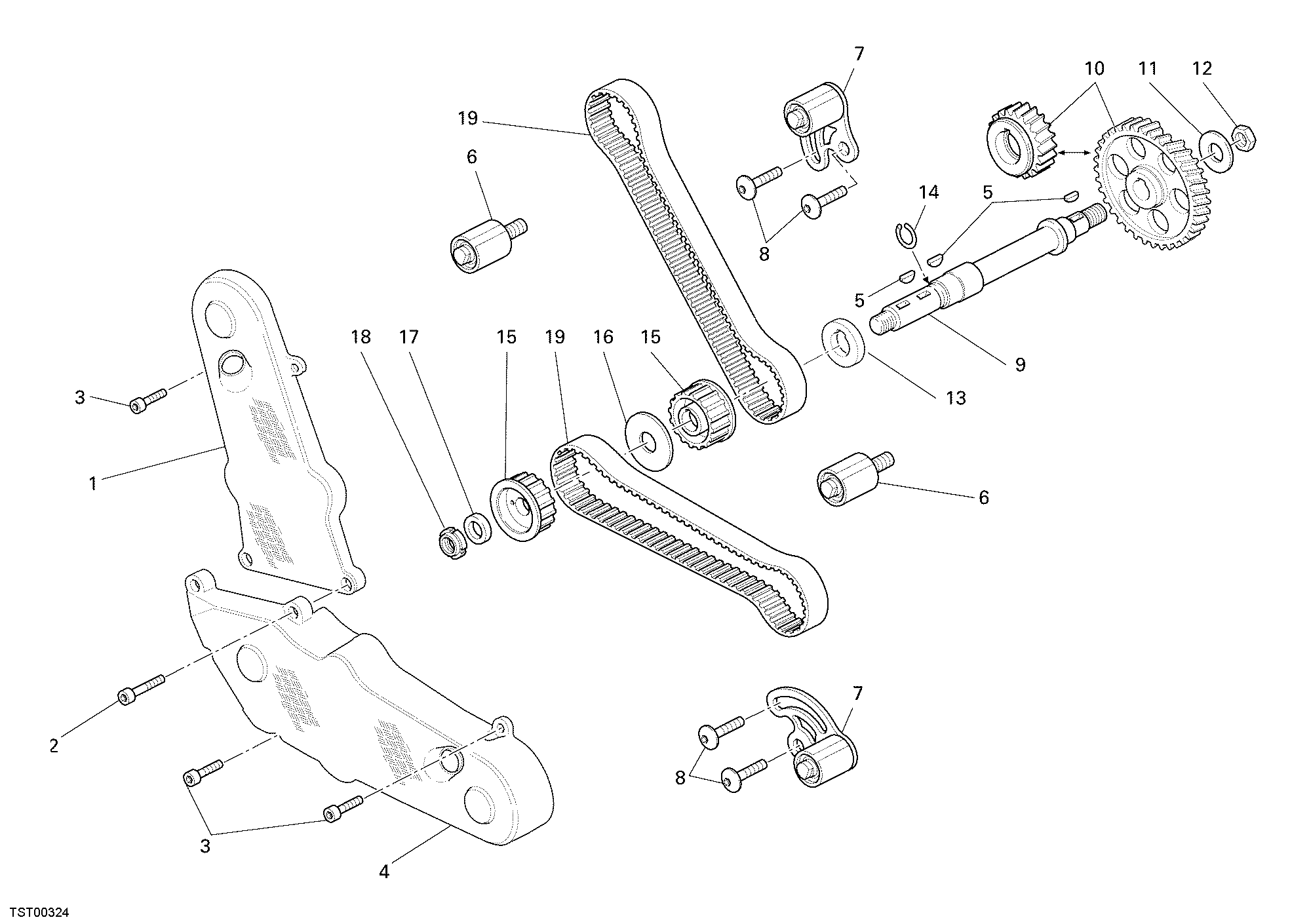 008 COURROIE DISTRIBUTION POUR HYPERMOTARD 1100 S 2009