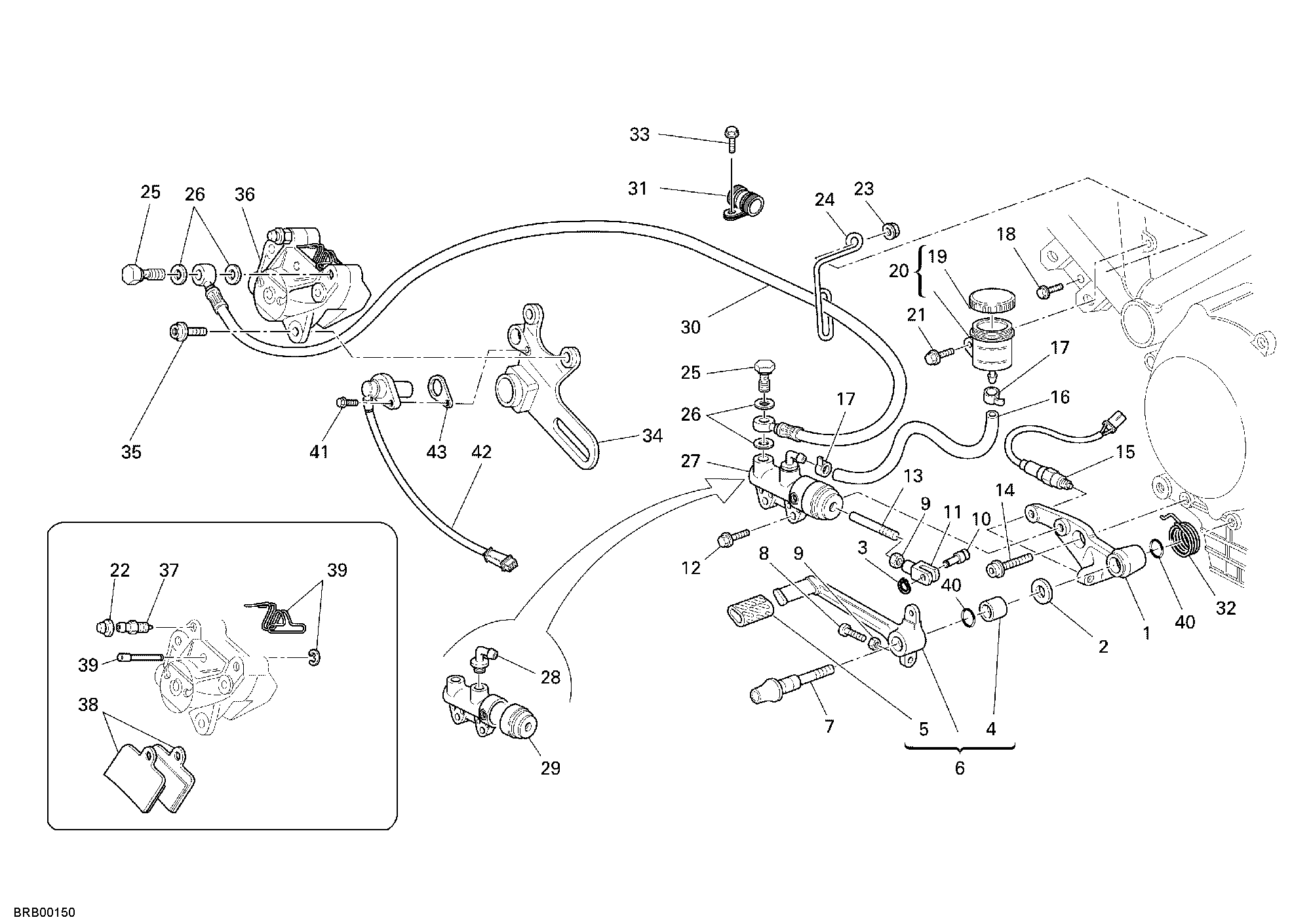 037 SYSTEME DE FREIN ARRIERE POUR SPORT TOURING ST4 S 2005