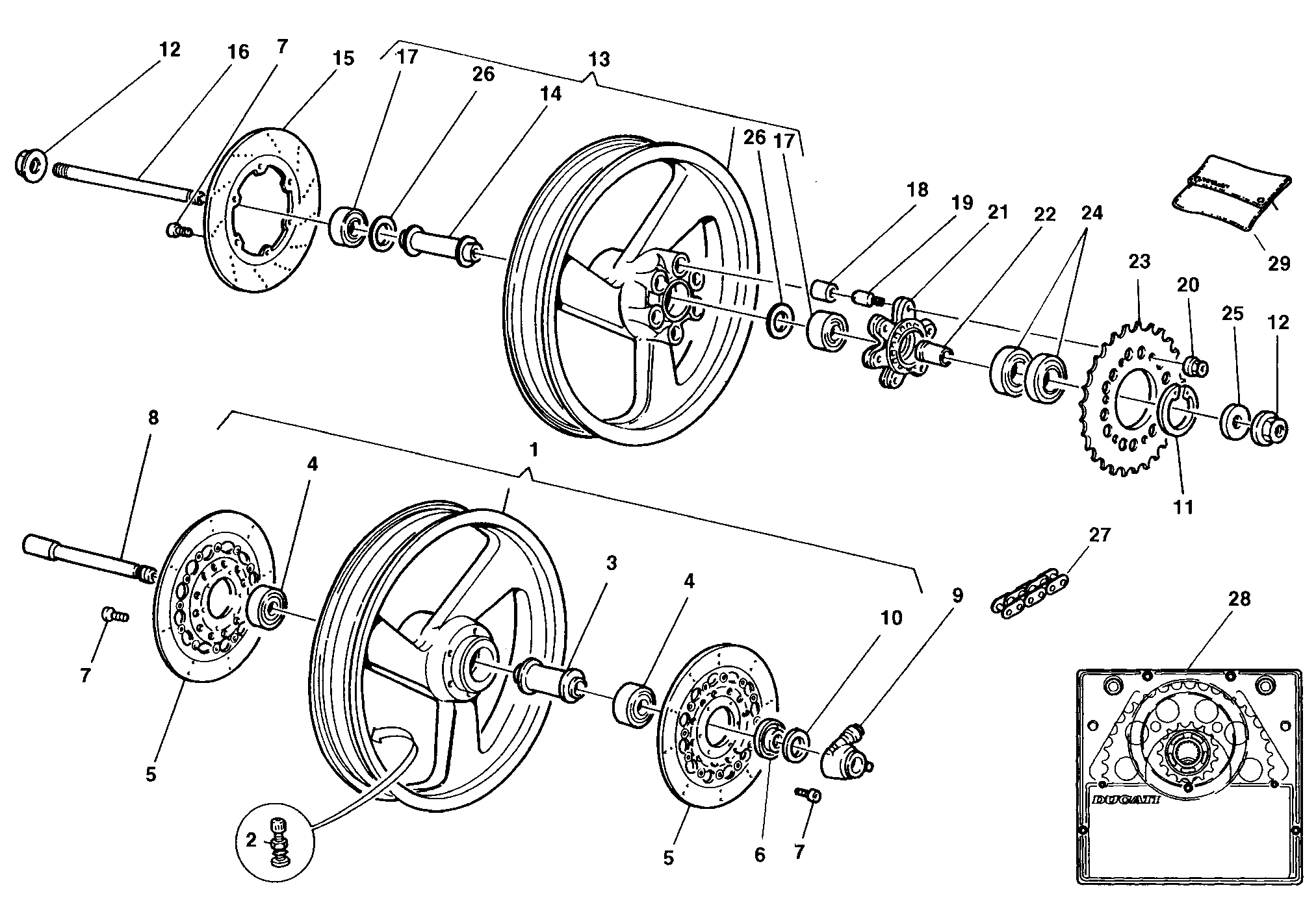 025 ROUES POUR SUPERSPORT 900 SS FINAL ED 1998