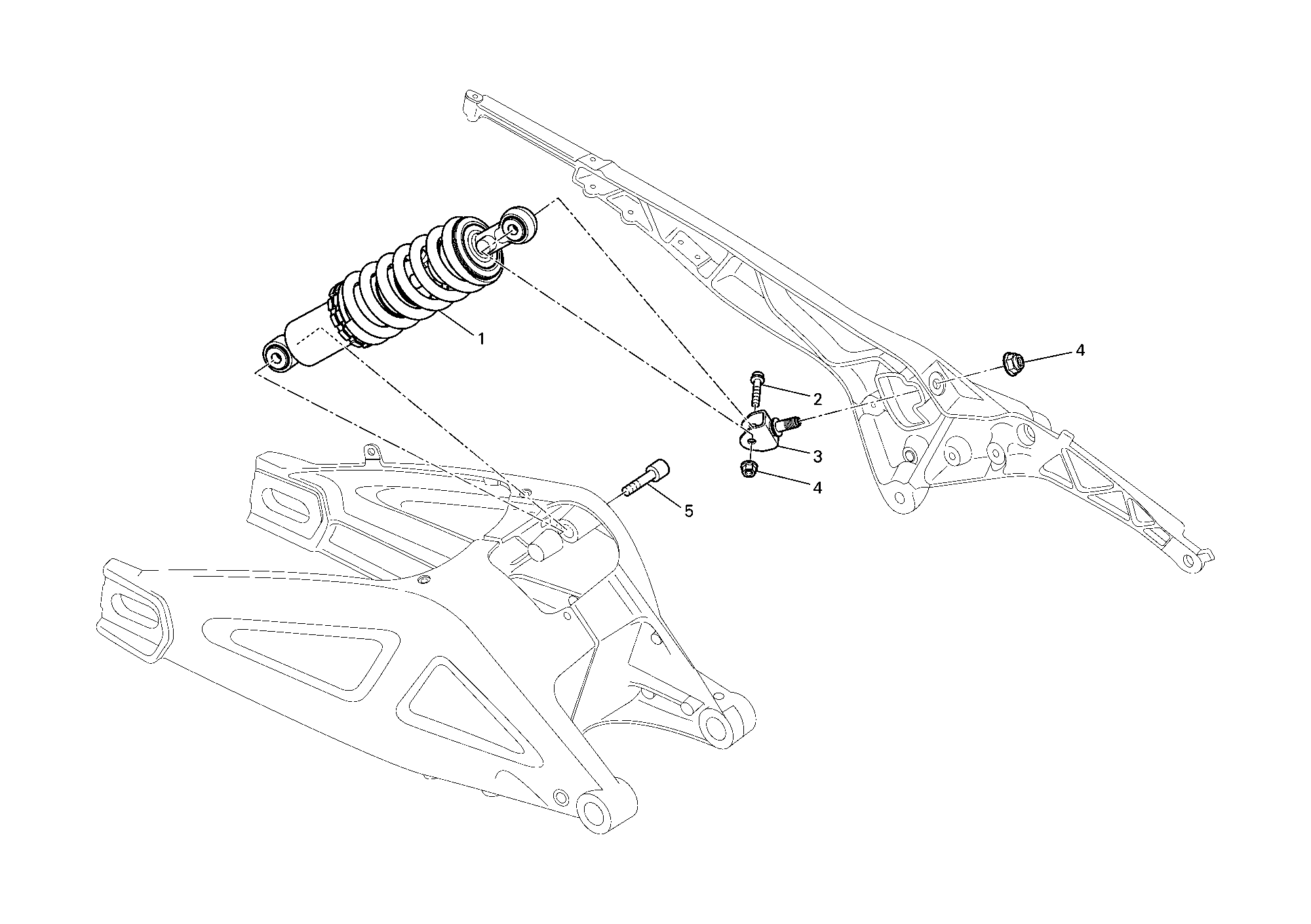 033 AMORTISSEUR ARRIERE POUR MONSTER 696 ABS 2010