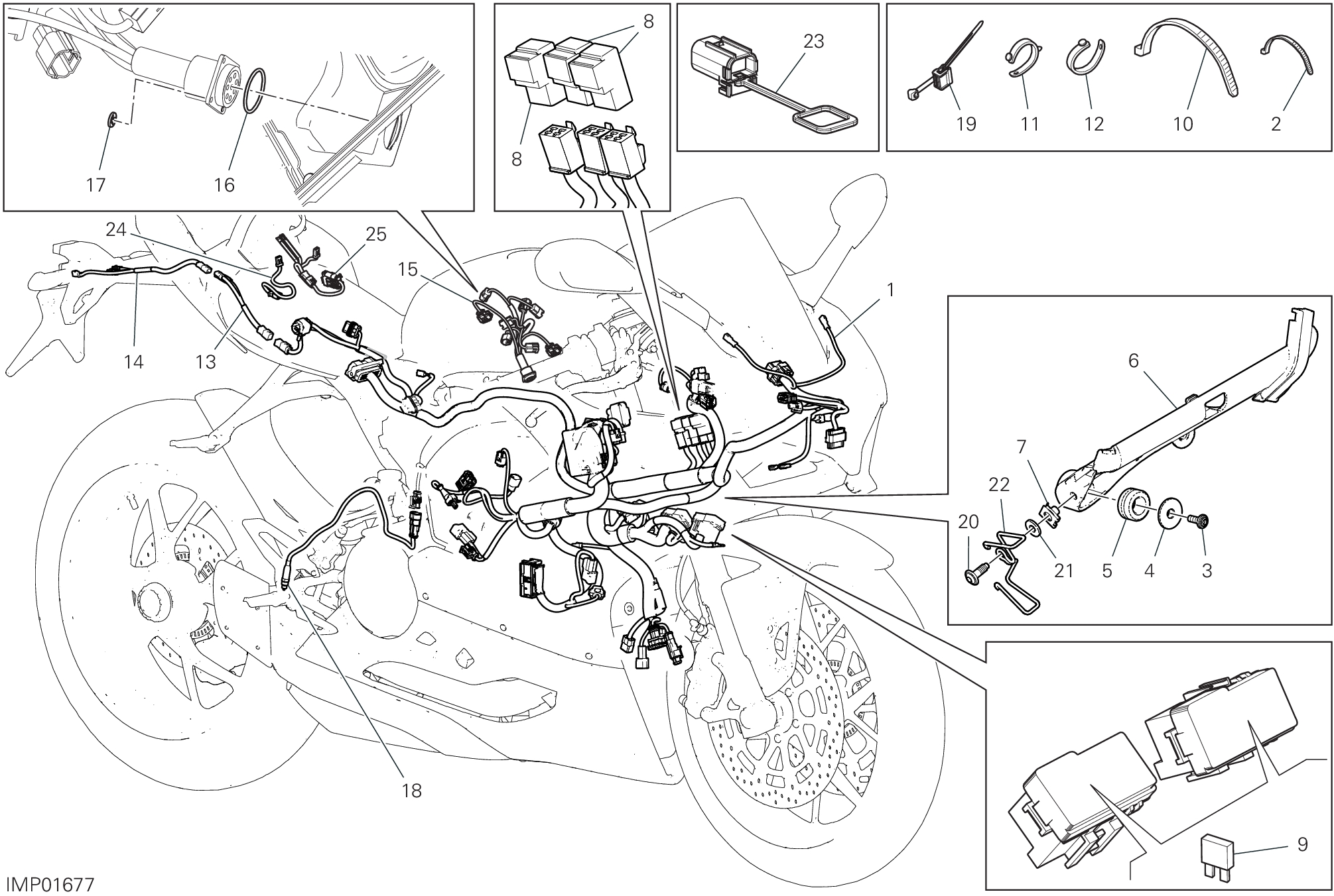 13D CIRCUIT ELECTRIQUE VEHICULE POUR SUPERBIKE PANIGALE V2 BULEGA 2023 WORLD CHAMPION REPLICA 2025