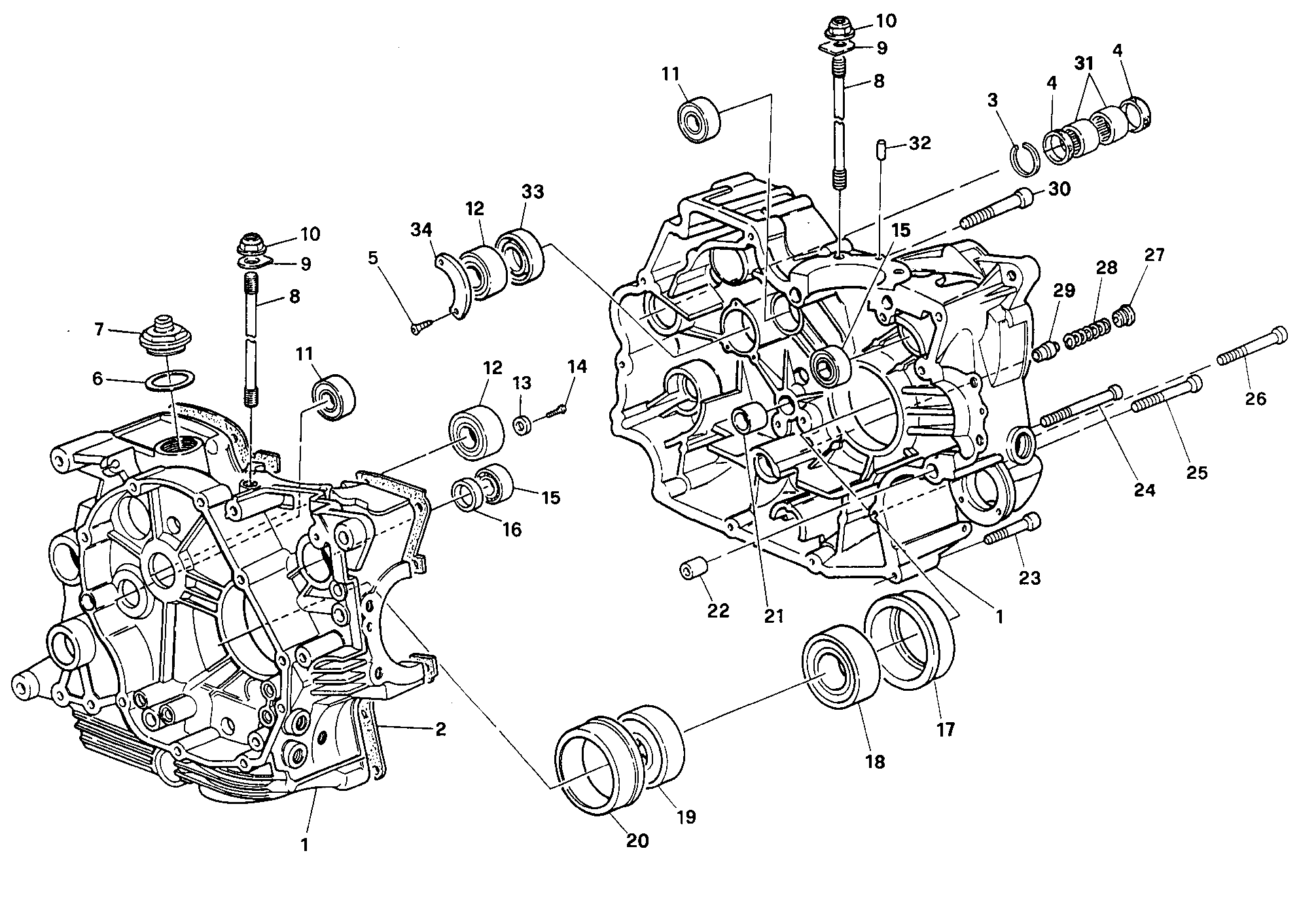 010 CARTER MOTEUR POUR SUPERSPORT 400 SS 1995