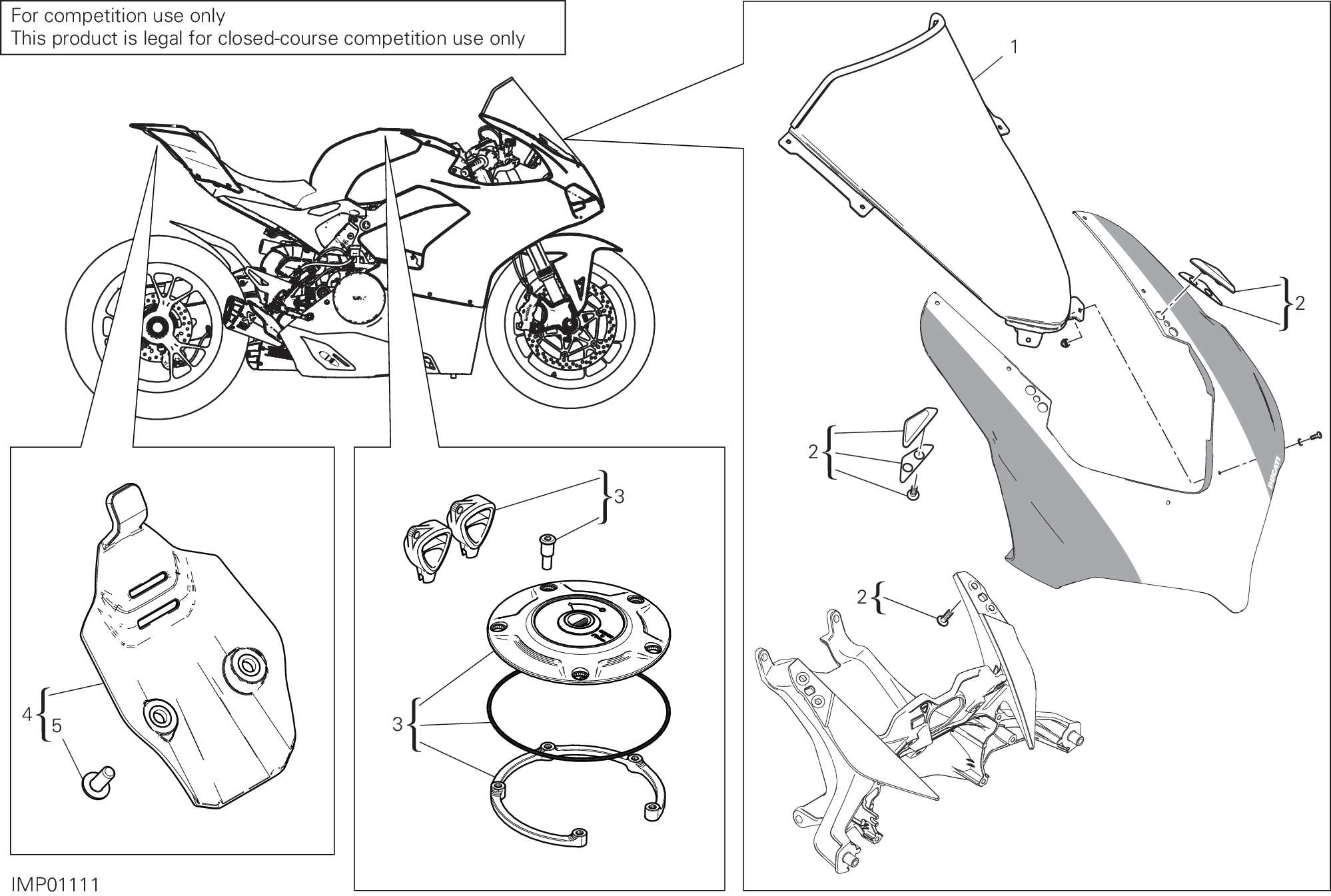 39B ACCESSOIRES POUR SUPERBIKE PANIGALE V4 SPECIALE 2018