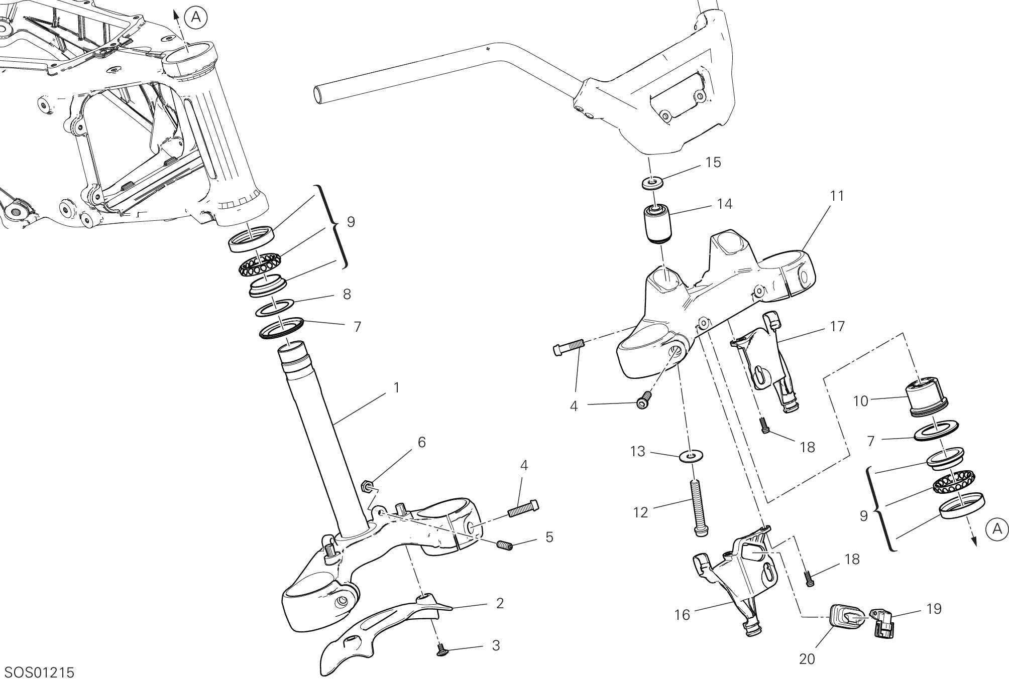 17A ENSEMBLE DIRECTION POUR DIAVEL V4 2023