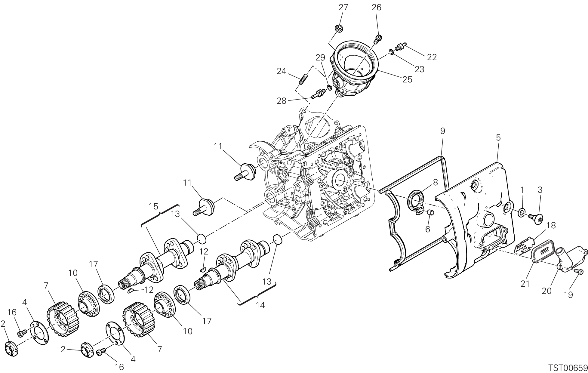 13B CULASSE HORIZONTALE DISTRIBUTION POUR MULTISTRADA 950 S 2019