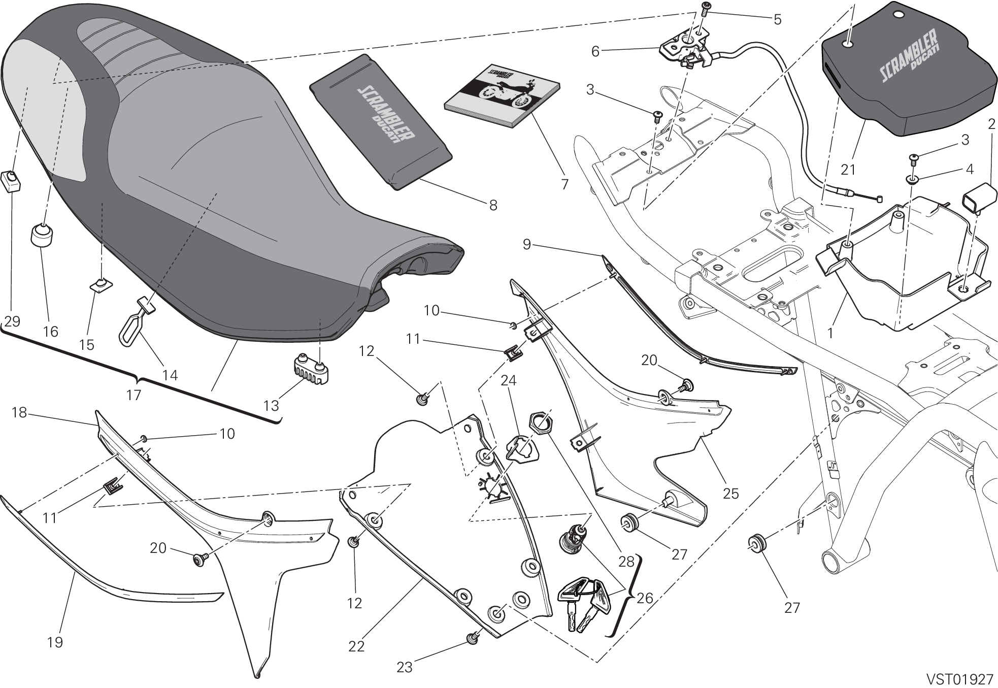 031 SELLE POUR SCRAMBLER FULL THROTTLE 2015