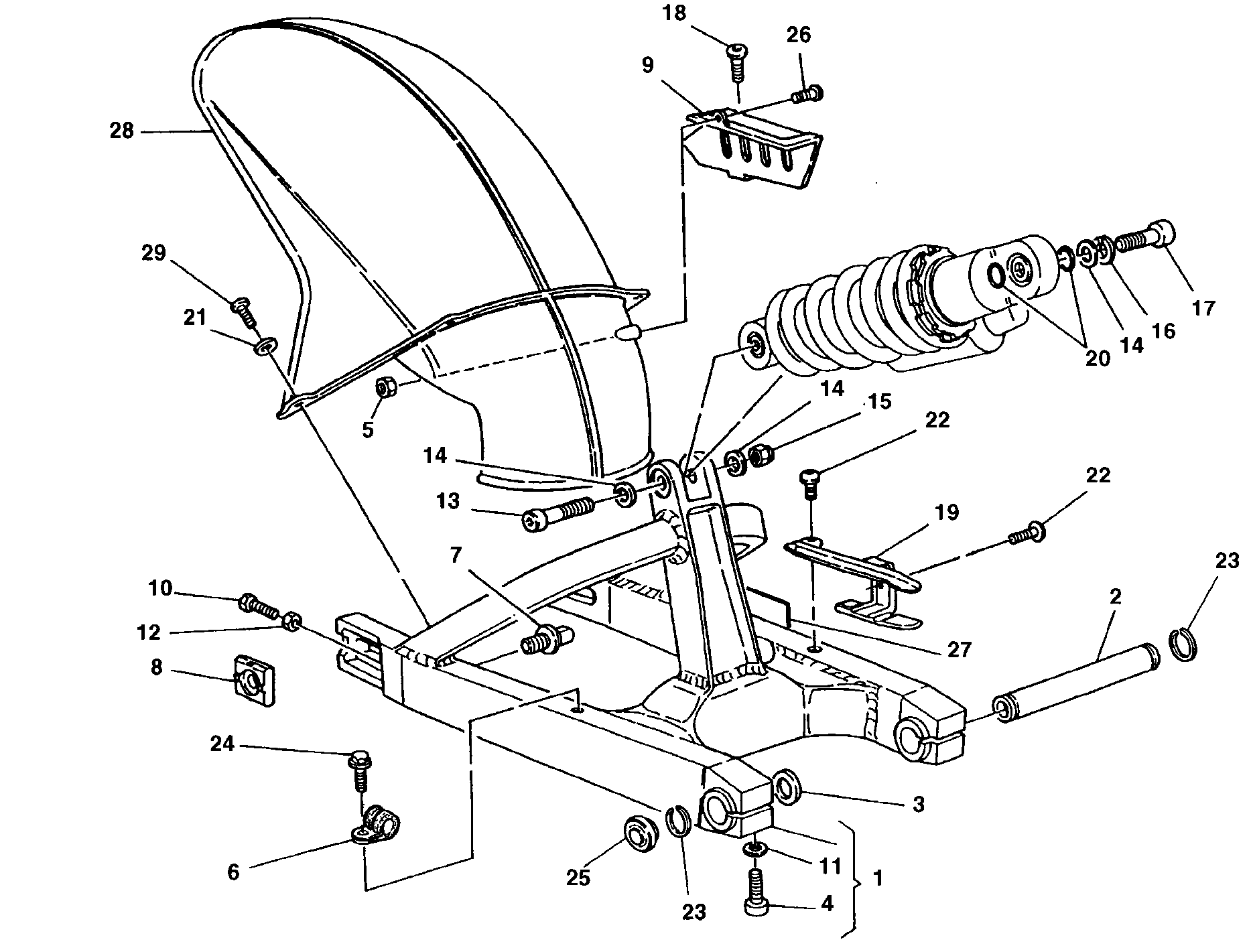 031 BRAS OSCILLANT POUR SUPERSPORT 900 SS FINAL ED 1998