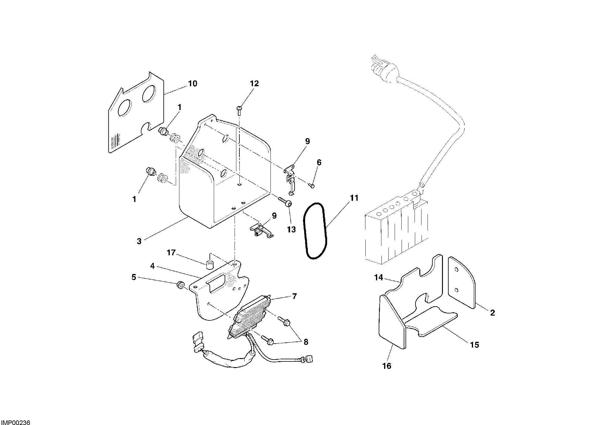 18A SUPPORT BATTERIE POUR SUPERBIKE 999 RS 2005
