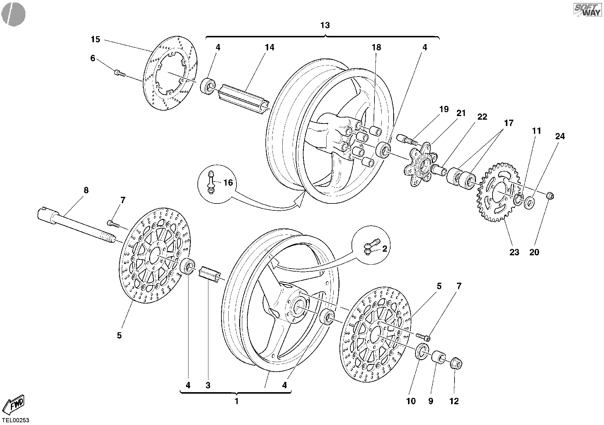 038 ROUES POUR SPORT TOURING ST3 2004