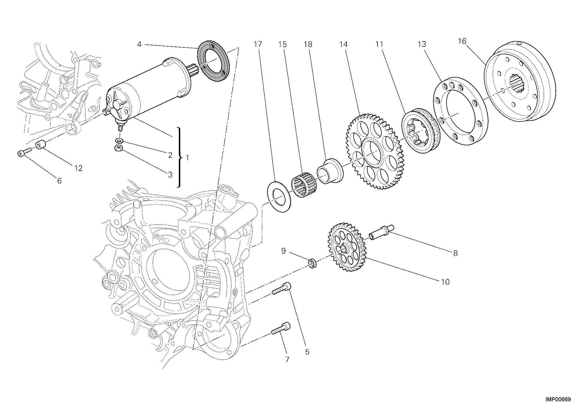 012 DEMARREUR ELECTRIQUE POUR SUPERBIKE 848 EVO 2011