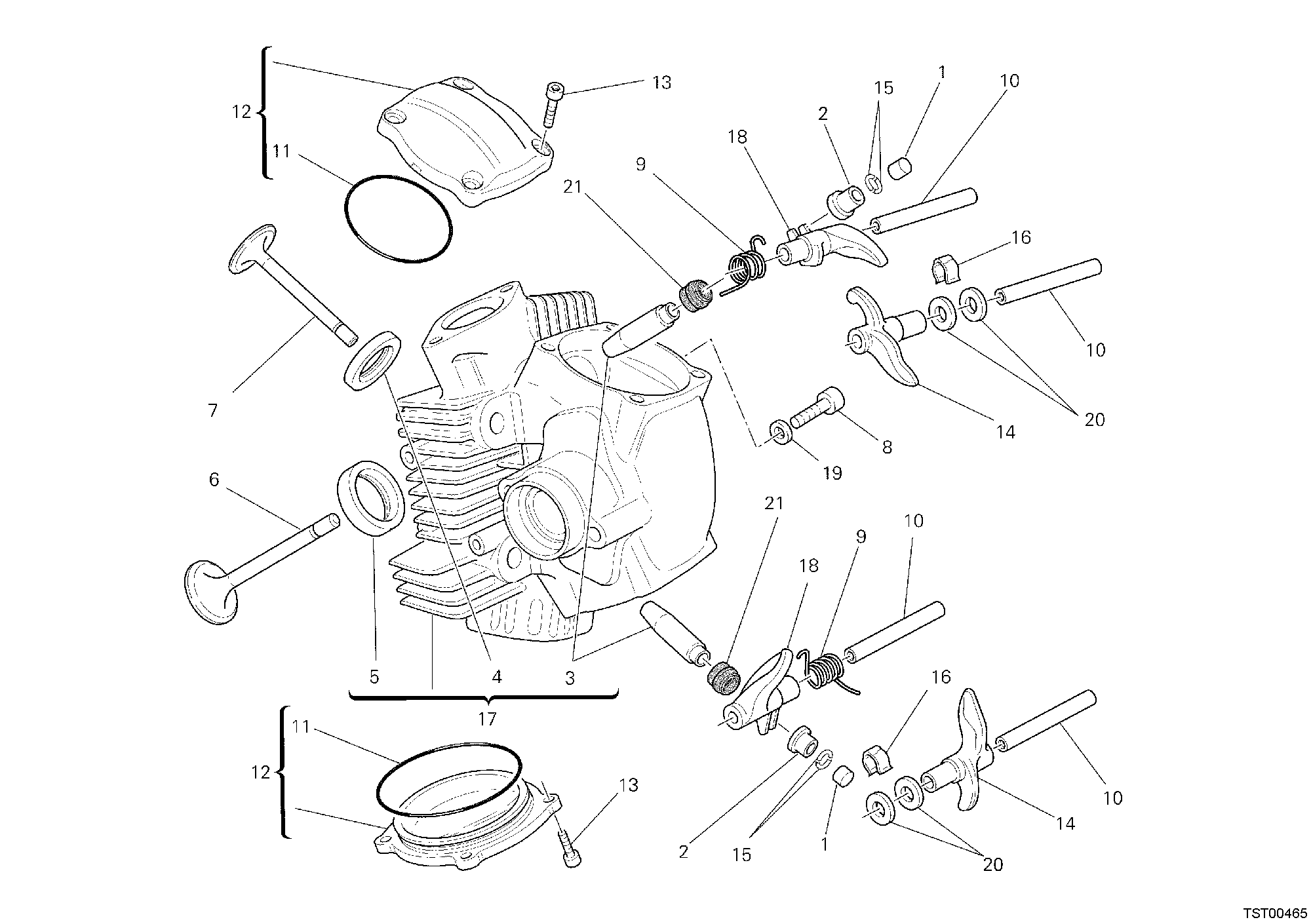 015 CULASSE HORIZONTALE POUR MONSTER 696 2011