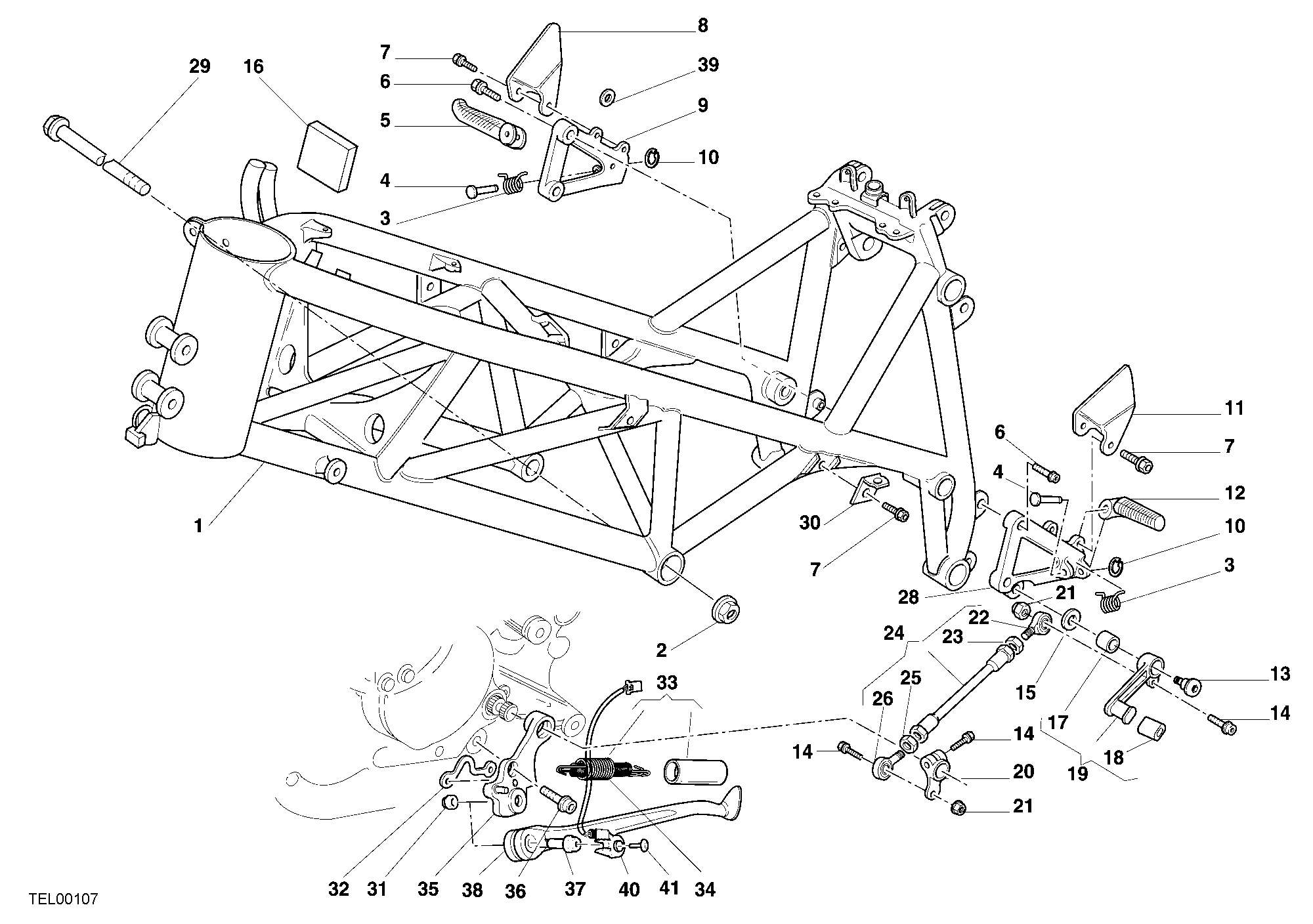 023 CADRE POUR SUPERBIKE 748 R SINGLE SEAT 2001