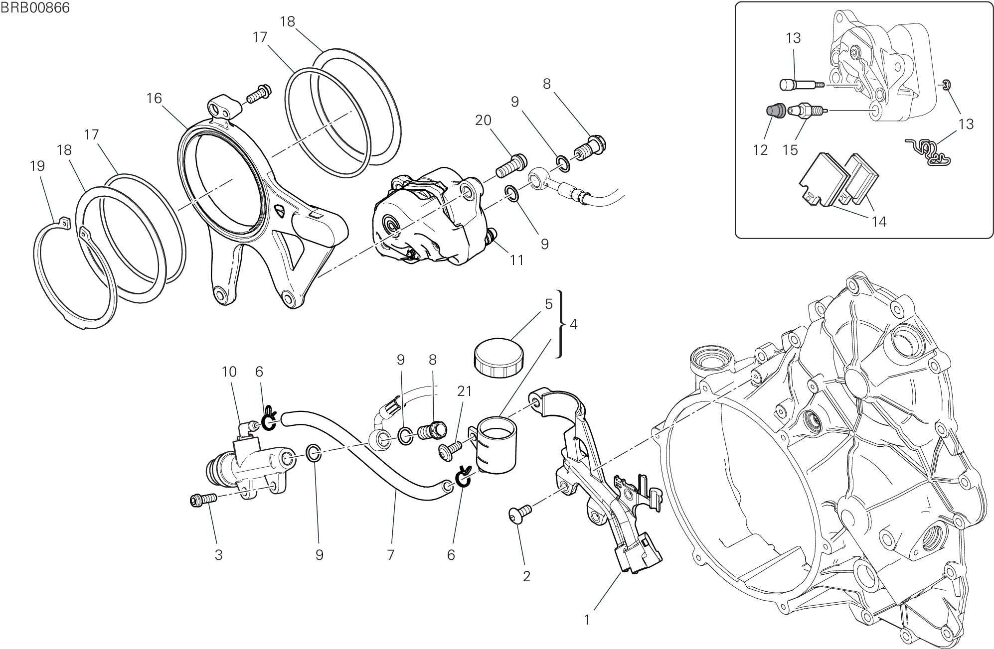 20D SYSTEME DE FREIN ARRIERE POUR SUPERBIKE PANIGALE V4 R 2023