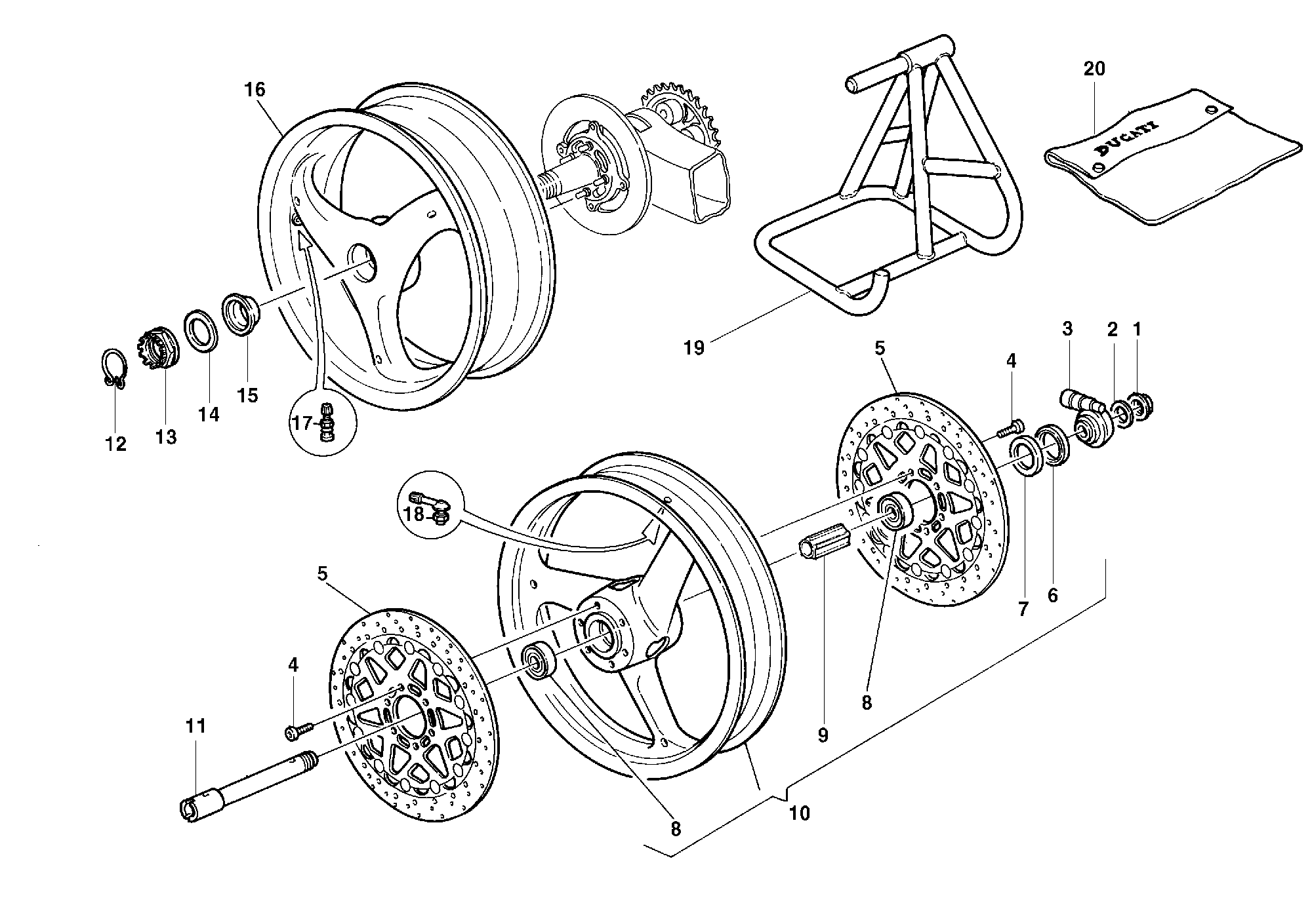 027 ROUES POUR SUPERBIKE 748 2000
