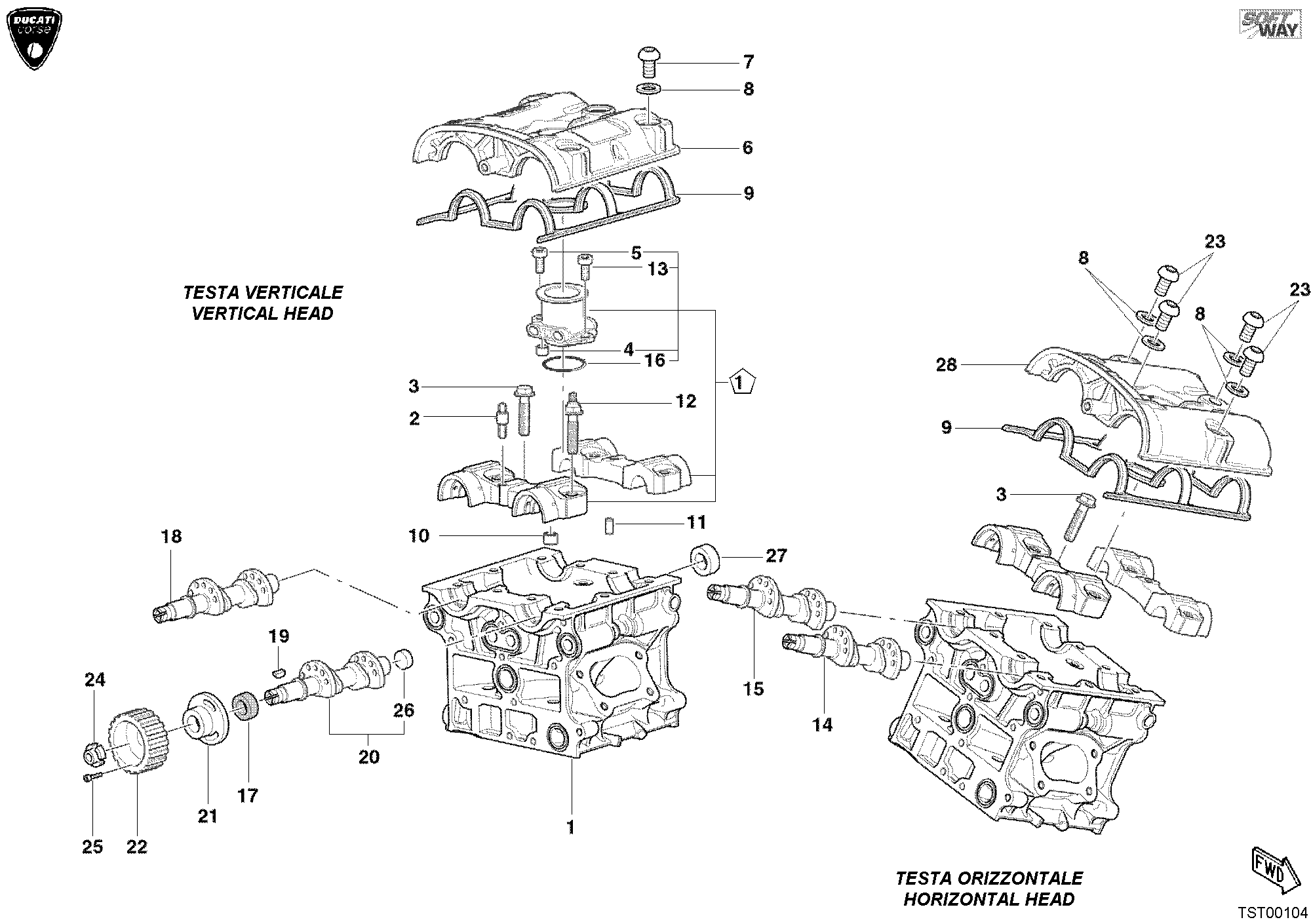 015 CULASSE POUR SUPERBIKE 998 RS 2002