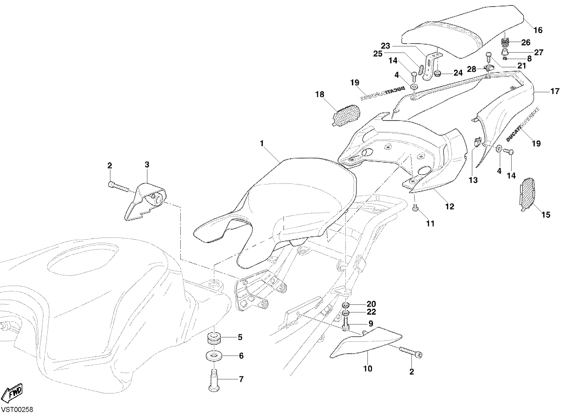 33A SELLE POUR SUPERBIKE 749 2003