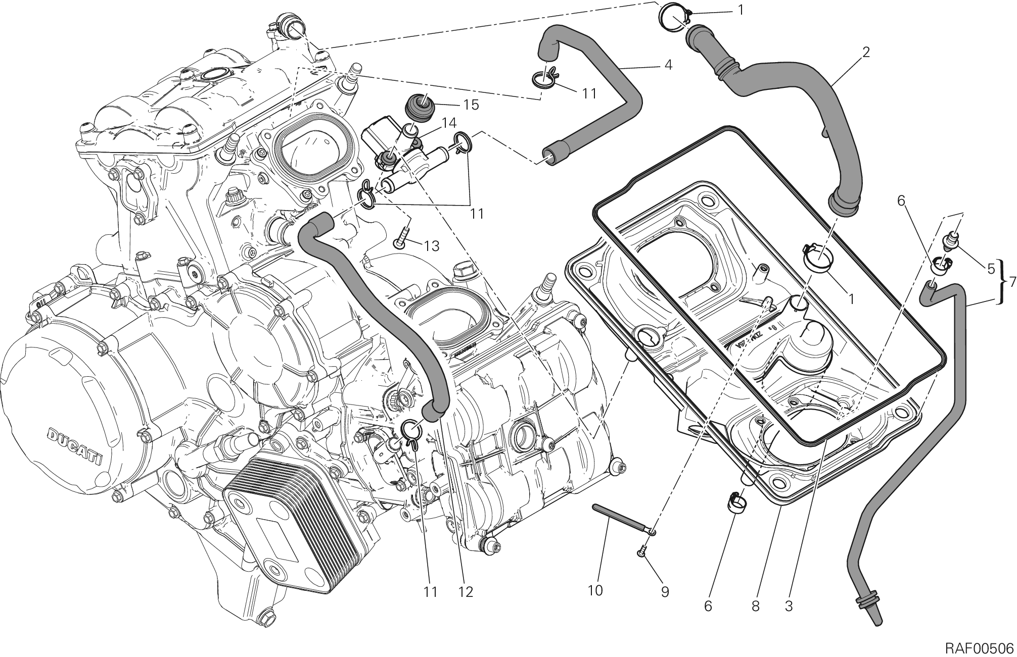 029 ASPIRAZIONE ARIA SFIATO OLIO POUR SUPERBIKE 1199 PANIGALE SUPERLEGGERA 2014