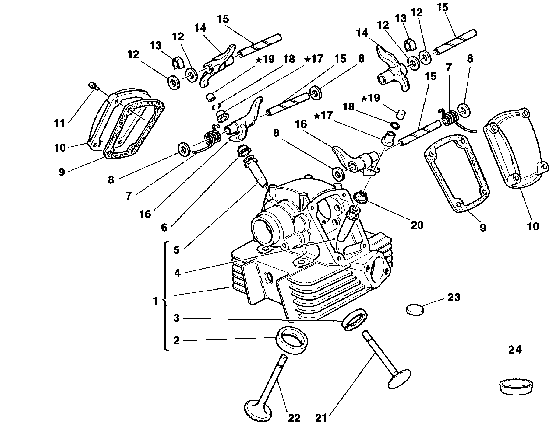 014 CULASSE VERTICALE POUR MONSTER 900 S 1998