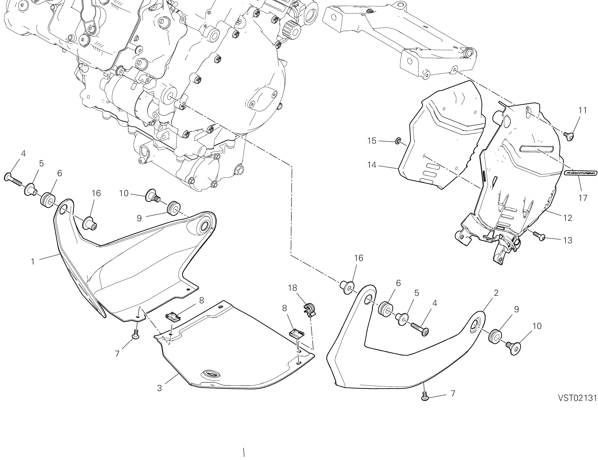 37G SOUS CARTER DHUILE POUR MULTISTRADA V4 2024