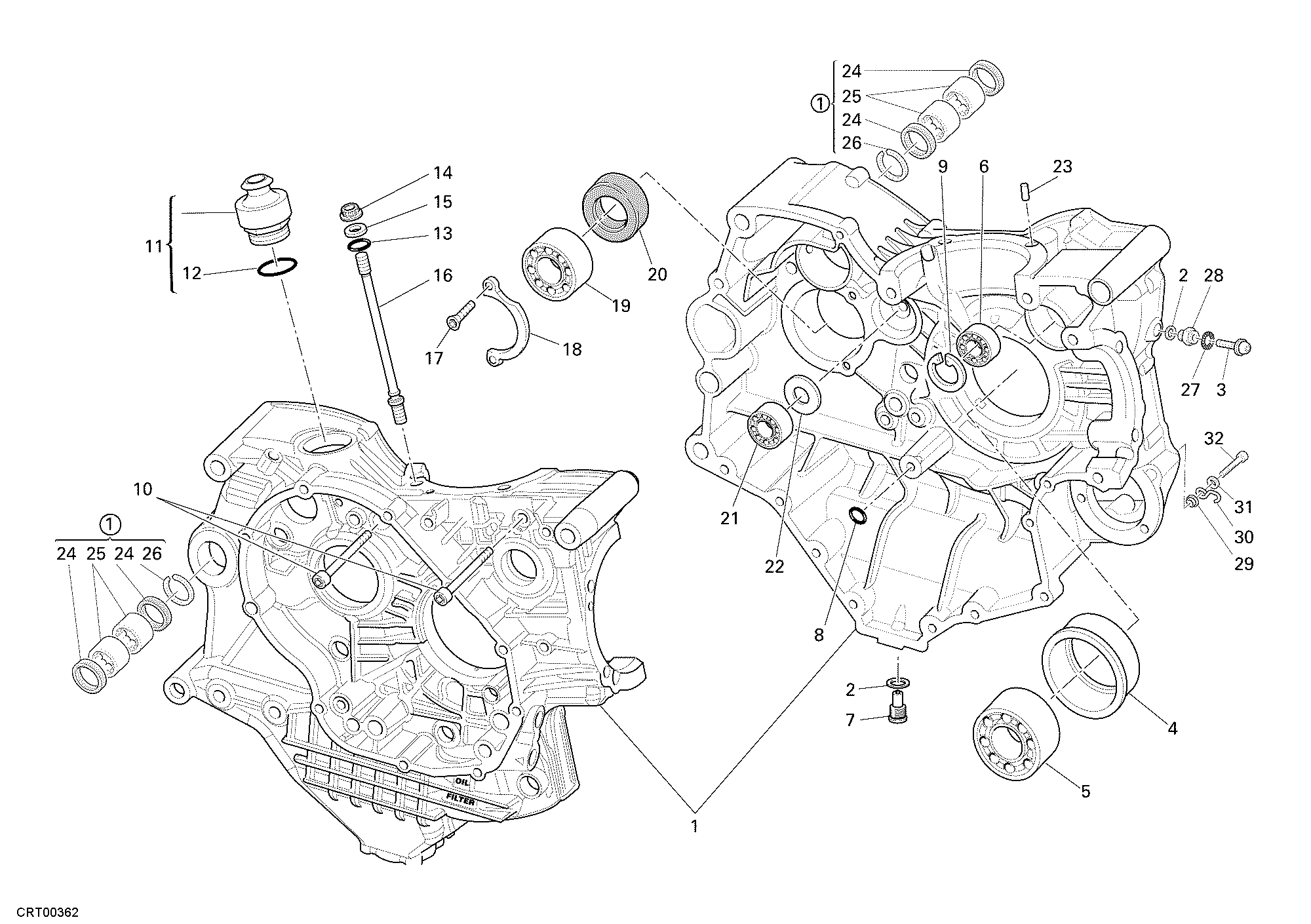 010 CARTER MOTEUR POUR MONSTER S4R 2008