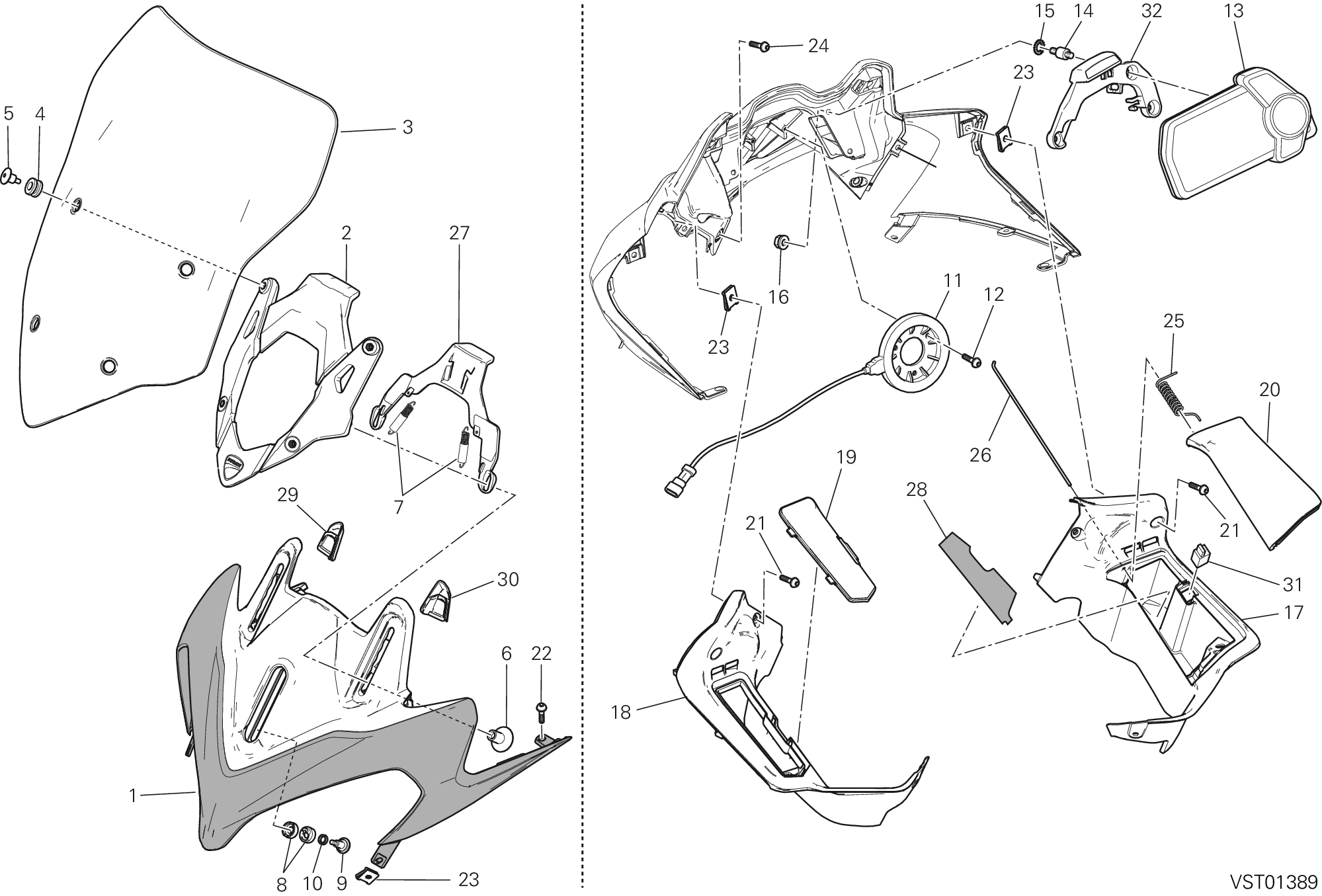 034 CAPOT AVANT POUR MULTISTRADA 1200 S TOURING D AIR 2014
