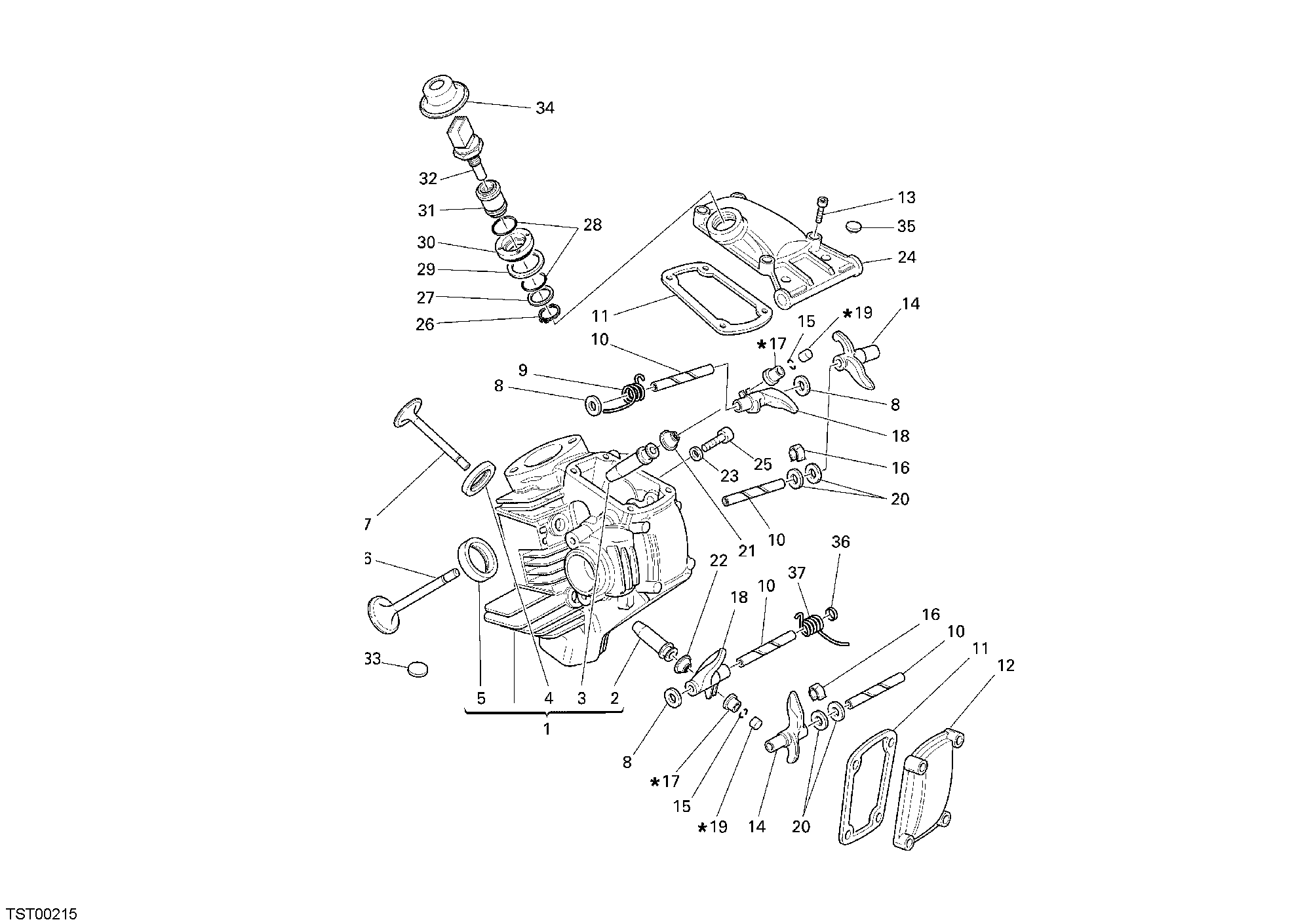 015 CULASSE HORIZONTALE POUR MONSTER S2R 800 2007