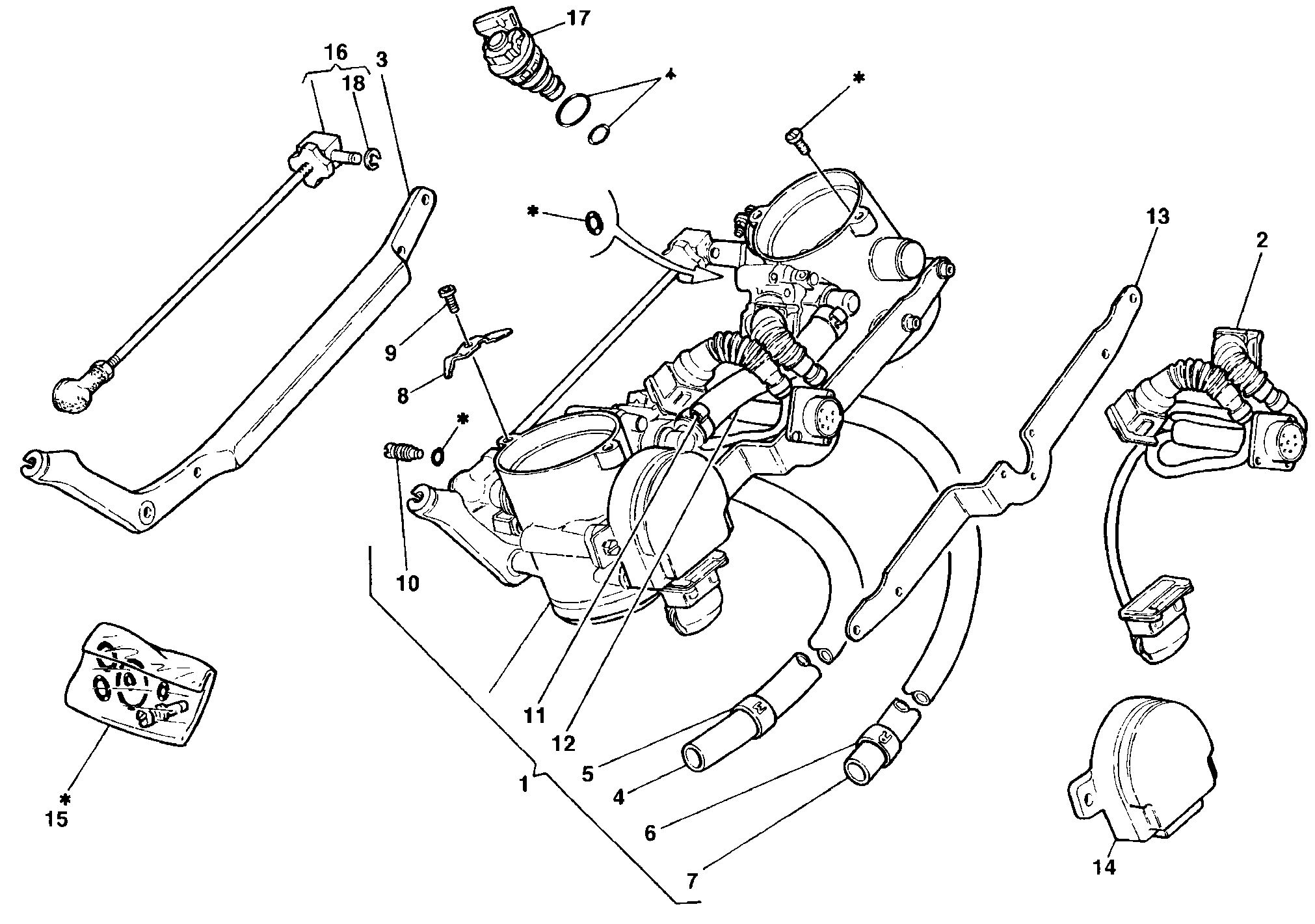 016 CORPS PAPILLON POUR SUPERBIKE 748 SPS 1998