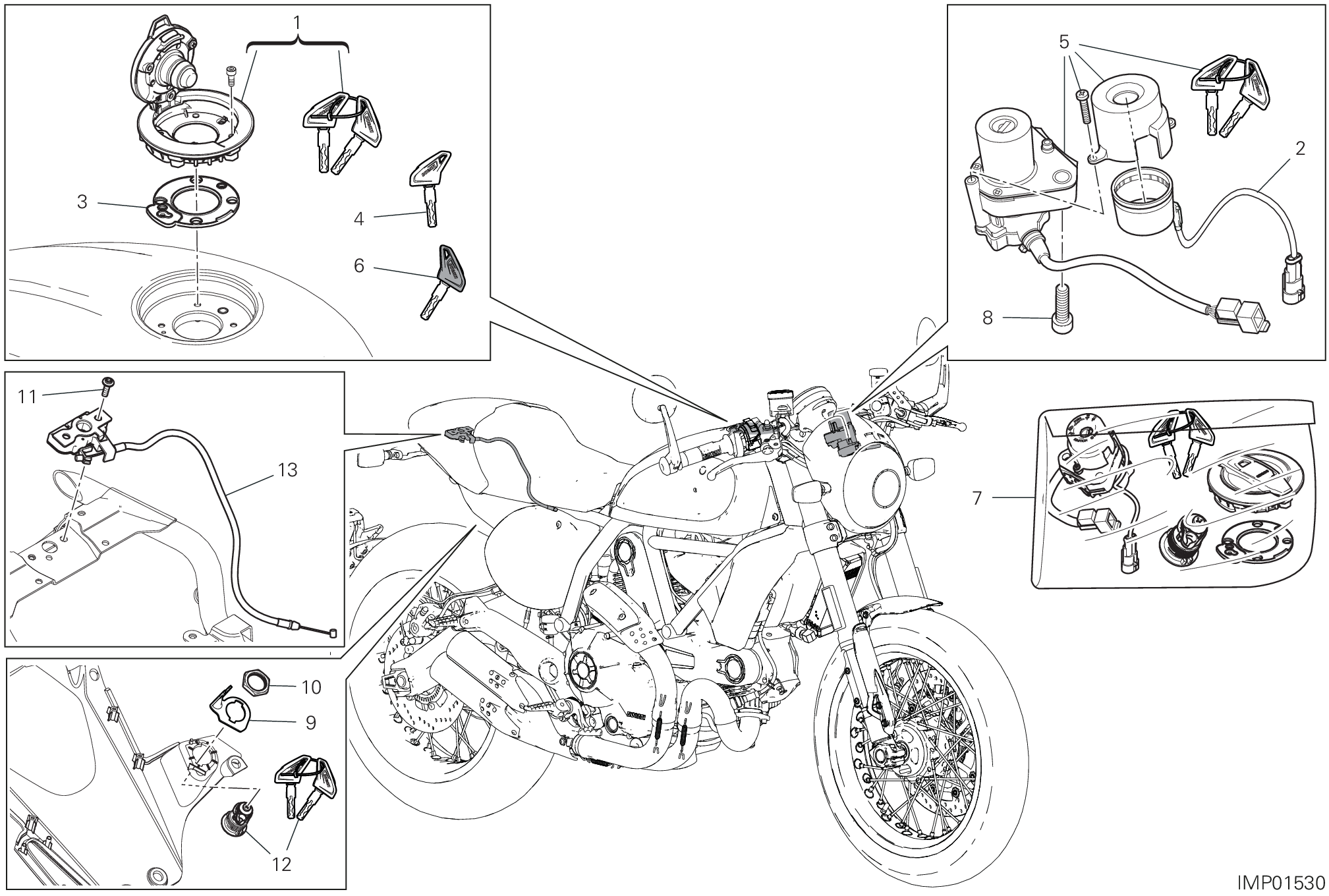 13E DISOISITIF ELECTRIQUES POUR SCRAMBLER CAFE RACER 2020