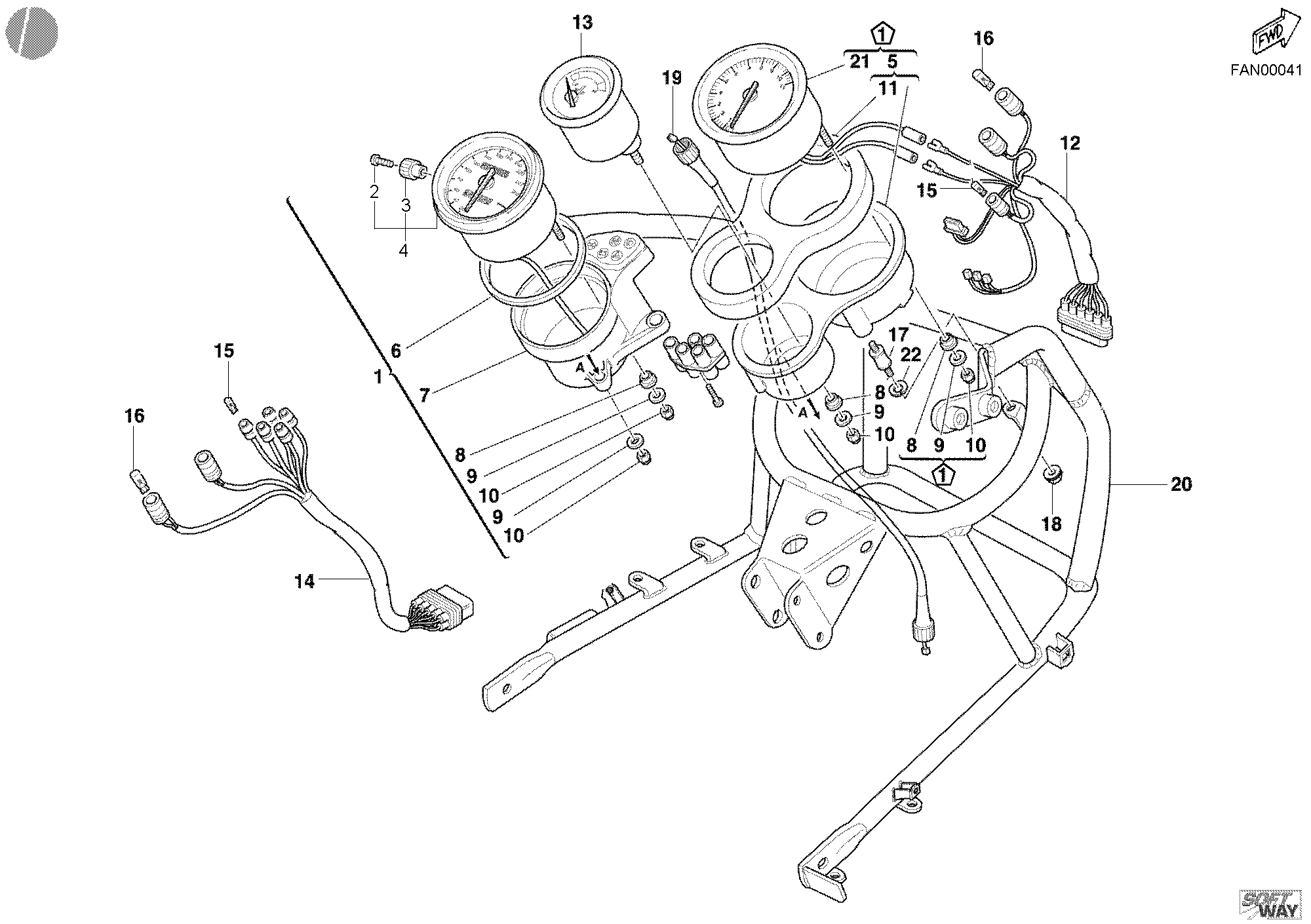023 COMPTEURS POUR SUPERSPORT 900 S 2002