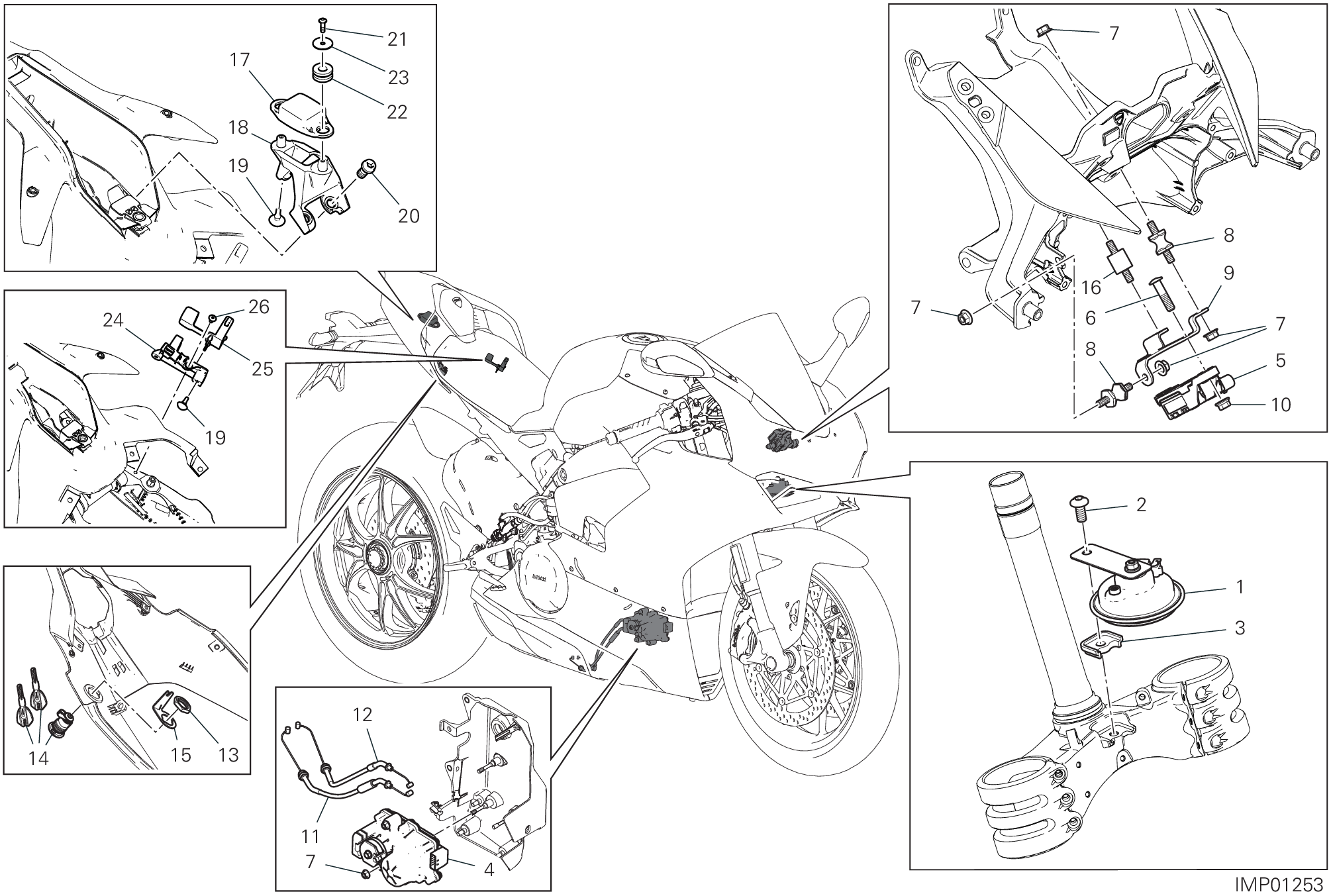 13E DISOISITIF ELECTRIQUES POUR SUPERBIKE PANIGALE 25ANNIVERSARIO 916 2020