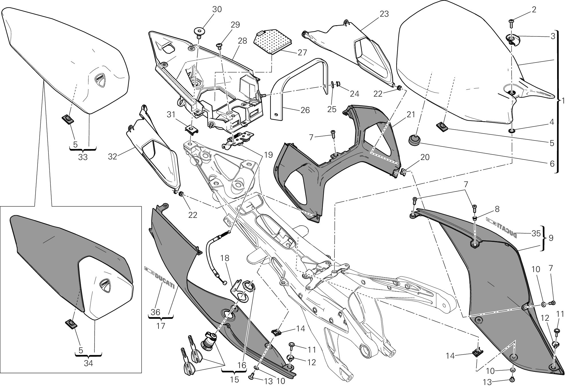 033 SELLE POUR SUPERBIKE 1199 PANIGALE 2013