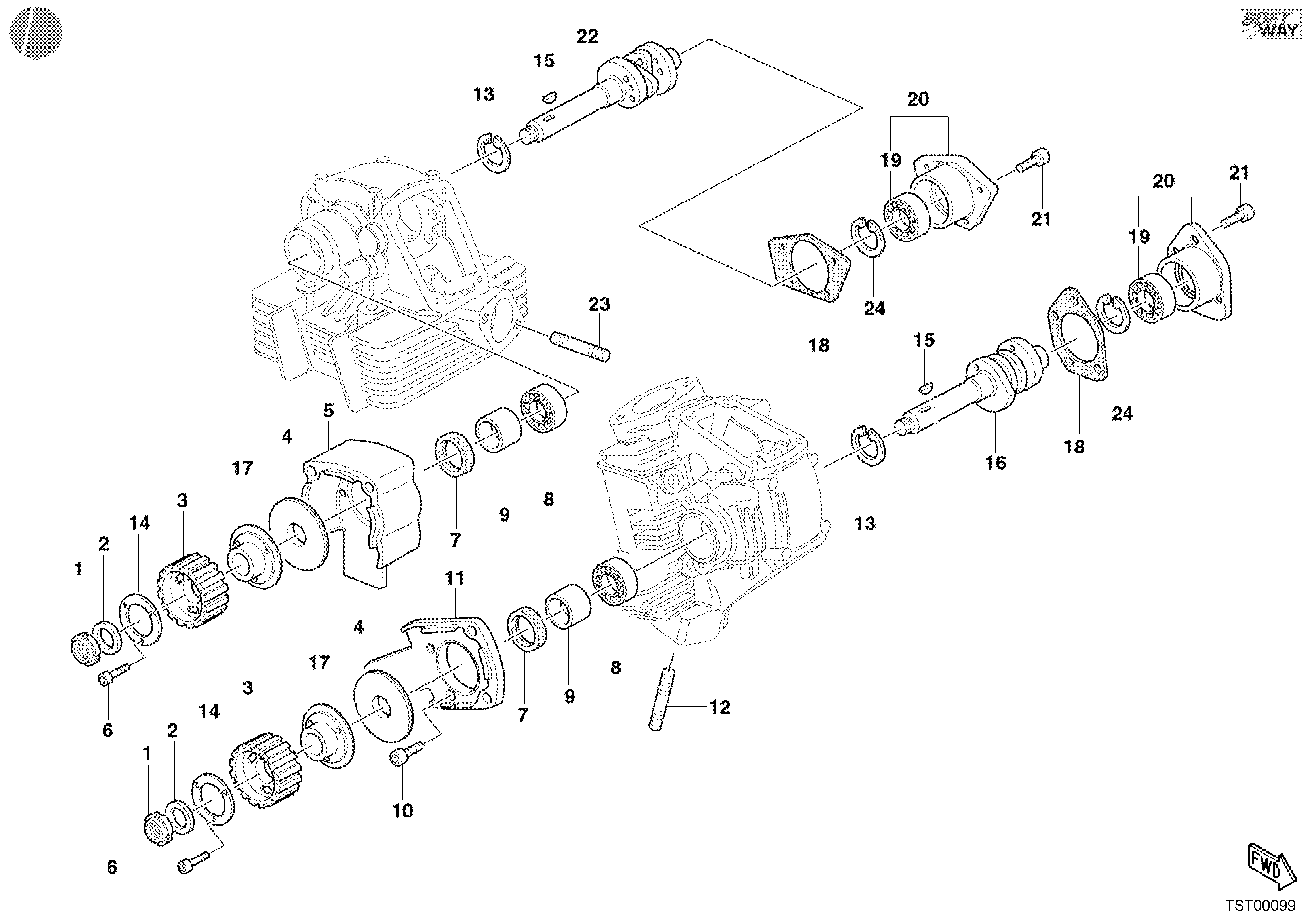013 ARBRE A CAMES POUR MONSTER 620 2002