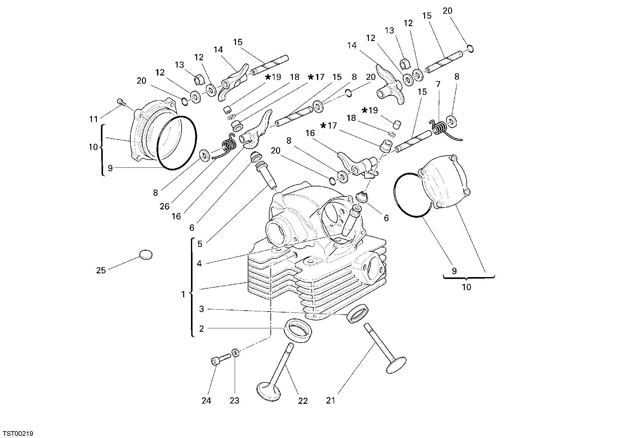 014 CULASSE VERTICALE POUR SPORTCLASSIC SPORT 1000 SINGLE SEAT 2007