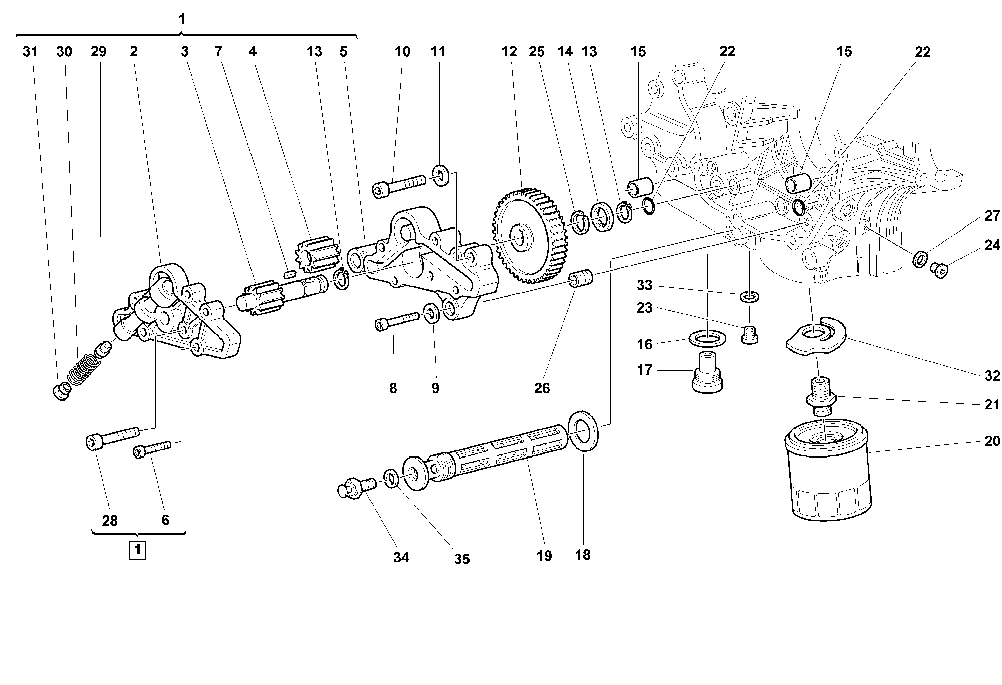 090 POMPE A HUILE FILTRE POUR SUPERSPORT 750 SS 1999